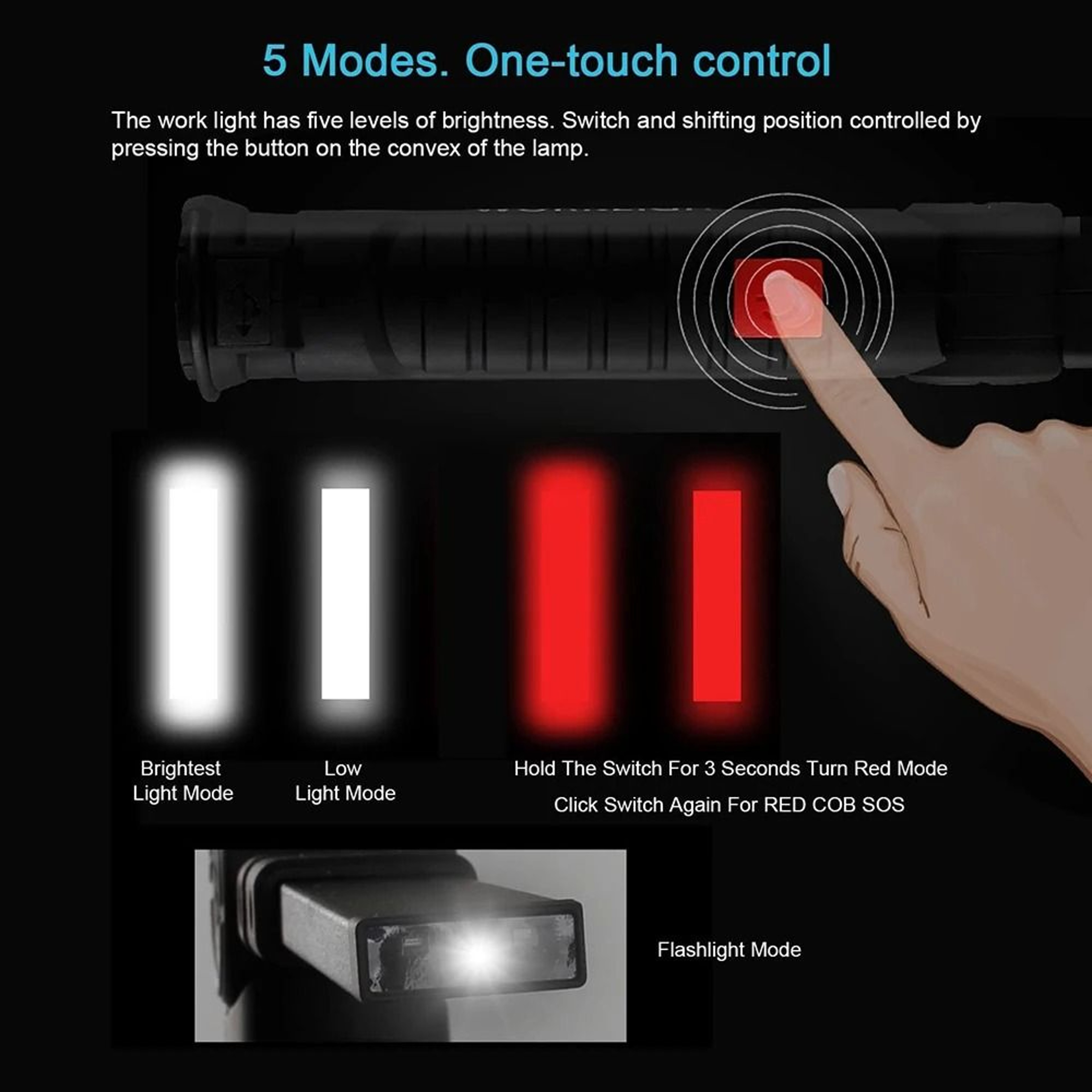 MultiFunctional LED Work Light And Camping Flashlight 3
