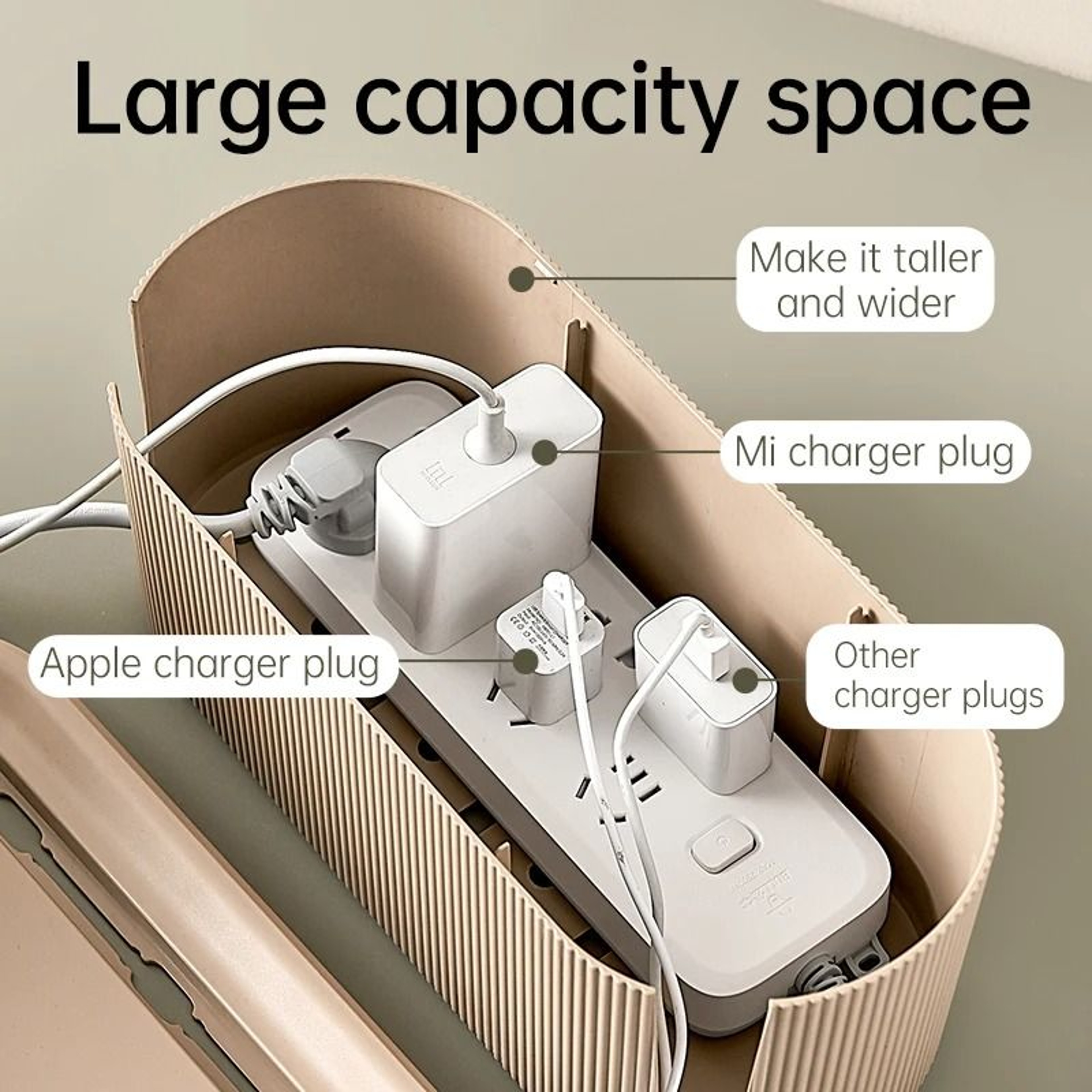 Nordic Style Cable Management Box  Sleek Desktop Organizer For Power Strips  WiFi Routers 3