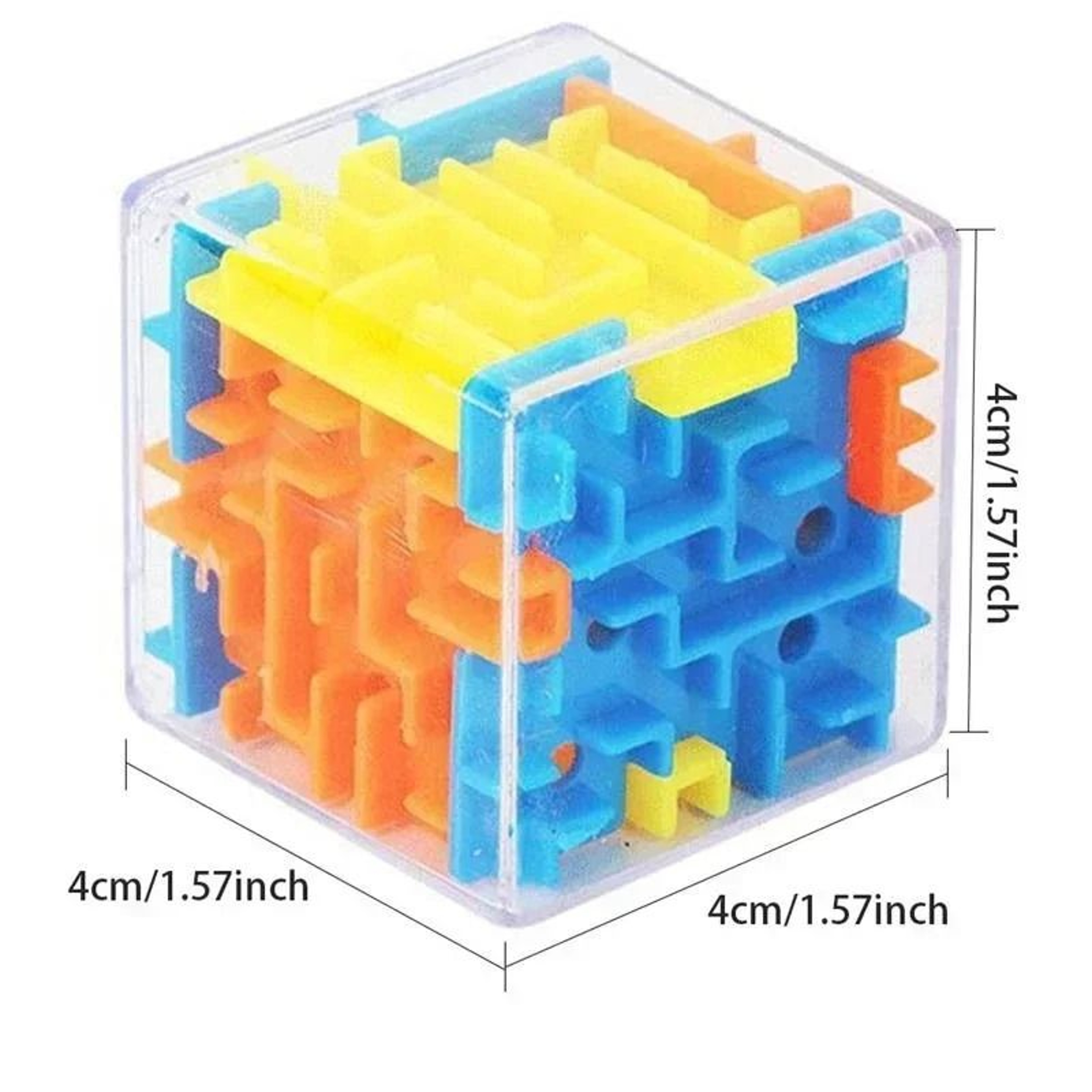 3D Maze Magic Cube  SixSided Transparent Puzzle  Stress Reliever Toy 3