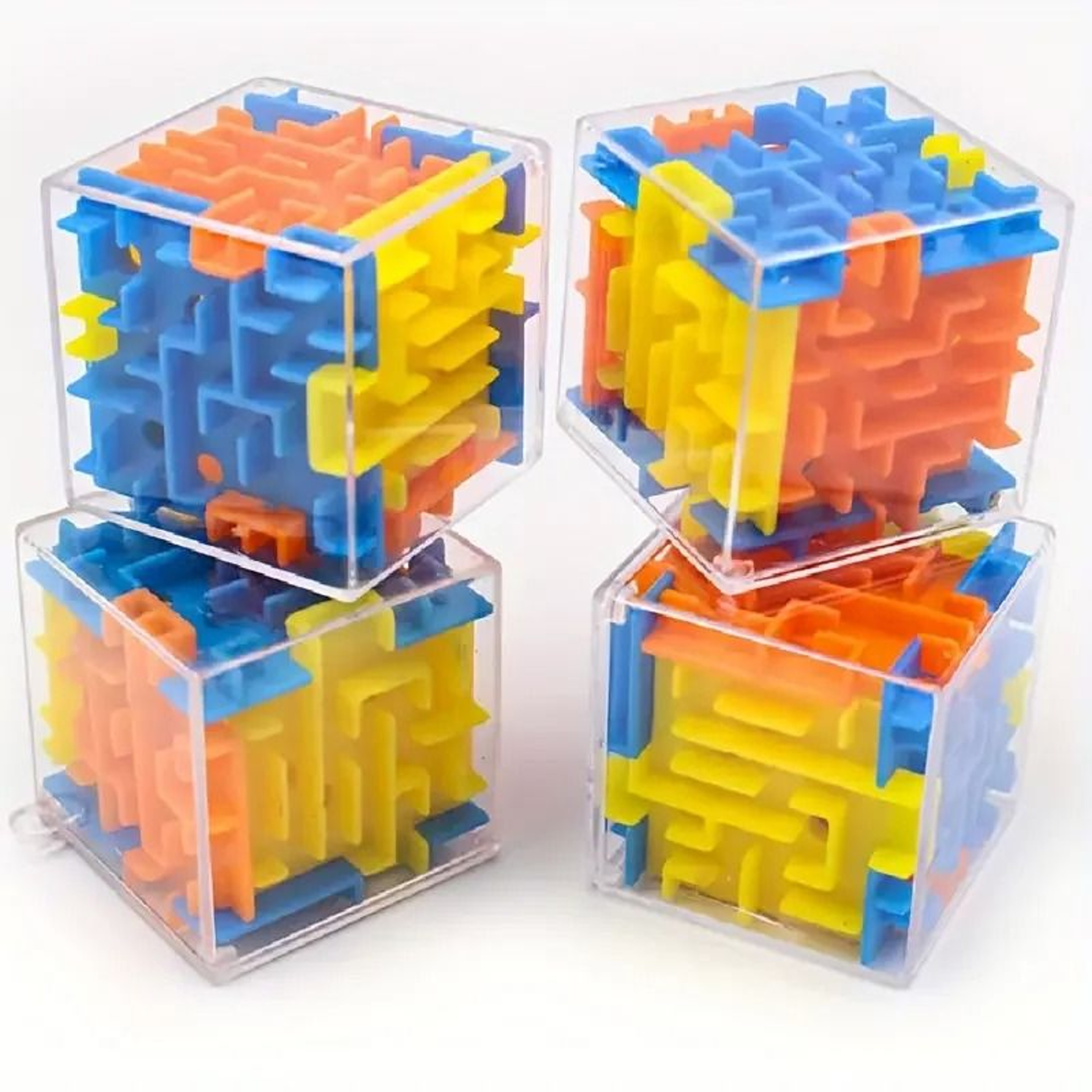 3D Maze Magic Cube  SixSided Transparent Puzzle  Stress Reliever Toy 4