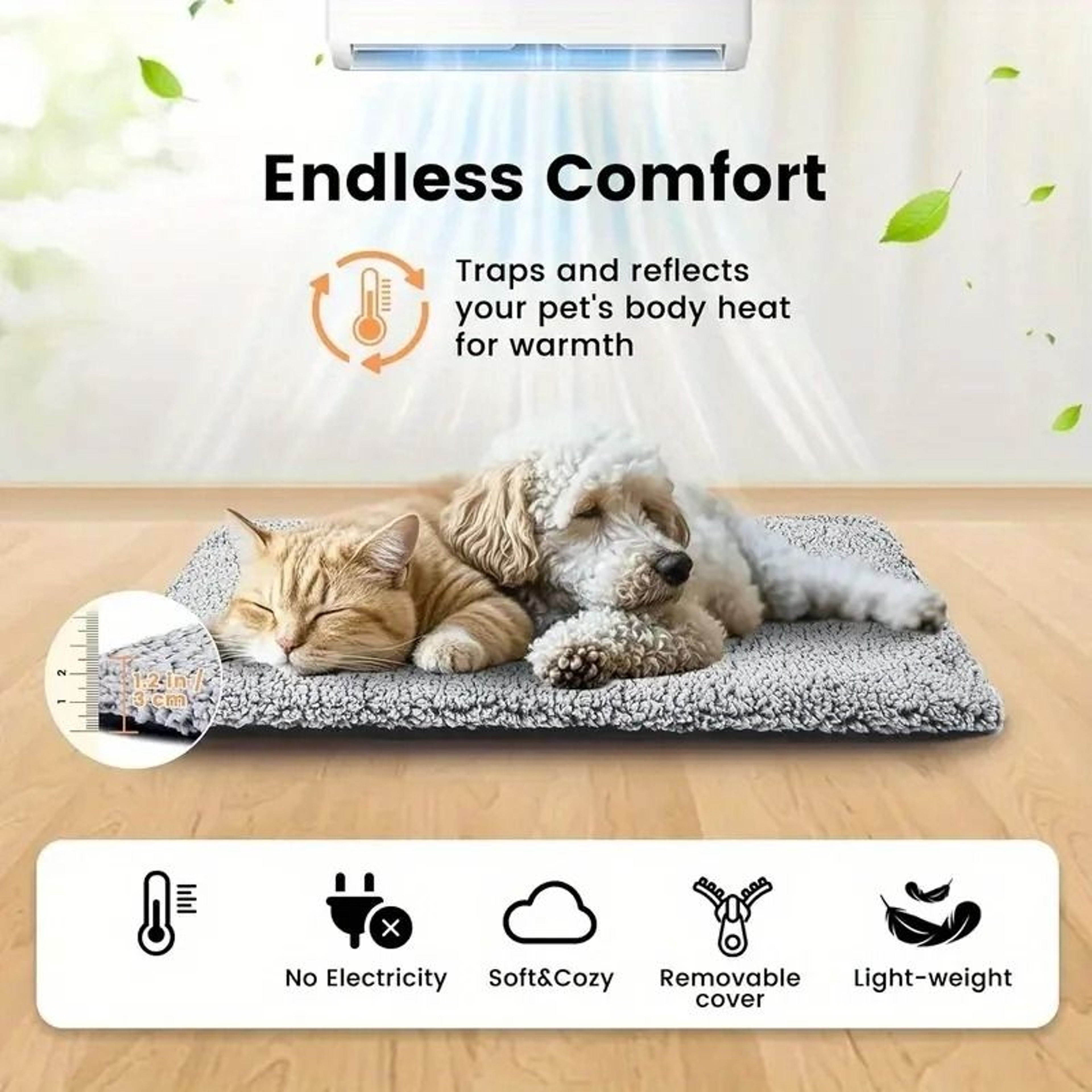 Winter Warming Pet Mattress  Super Warm Washable Cushion For Cats  Dogs 3