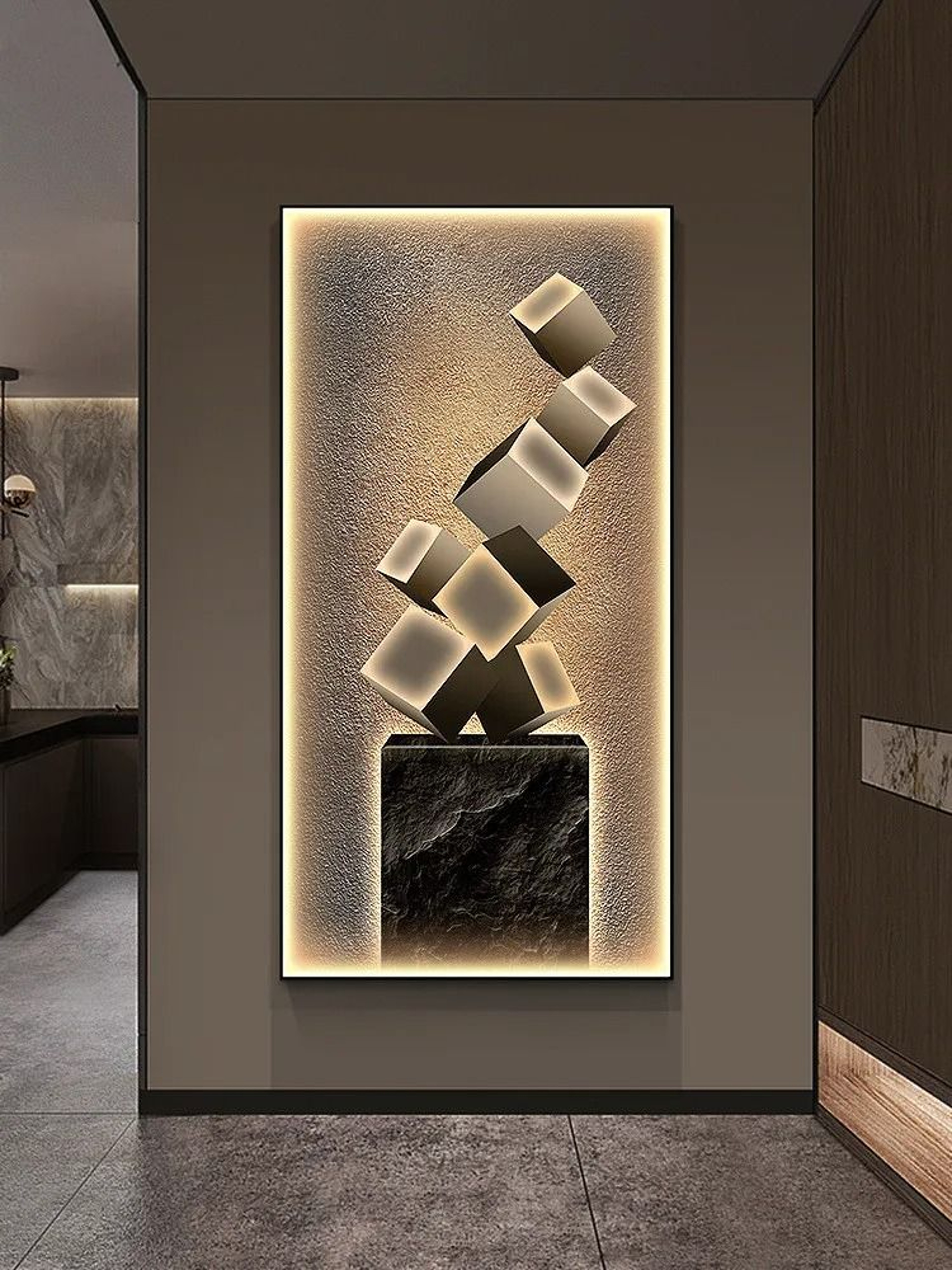 Modern Creative Mural Wall Lamp  Artistic LED Decoration For Living Room  Staircase 4