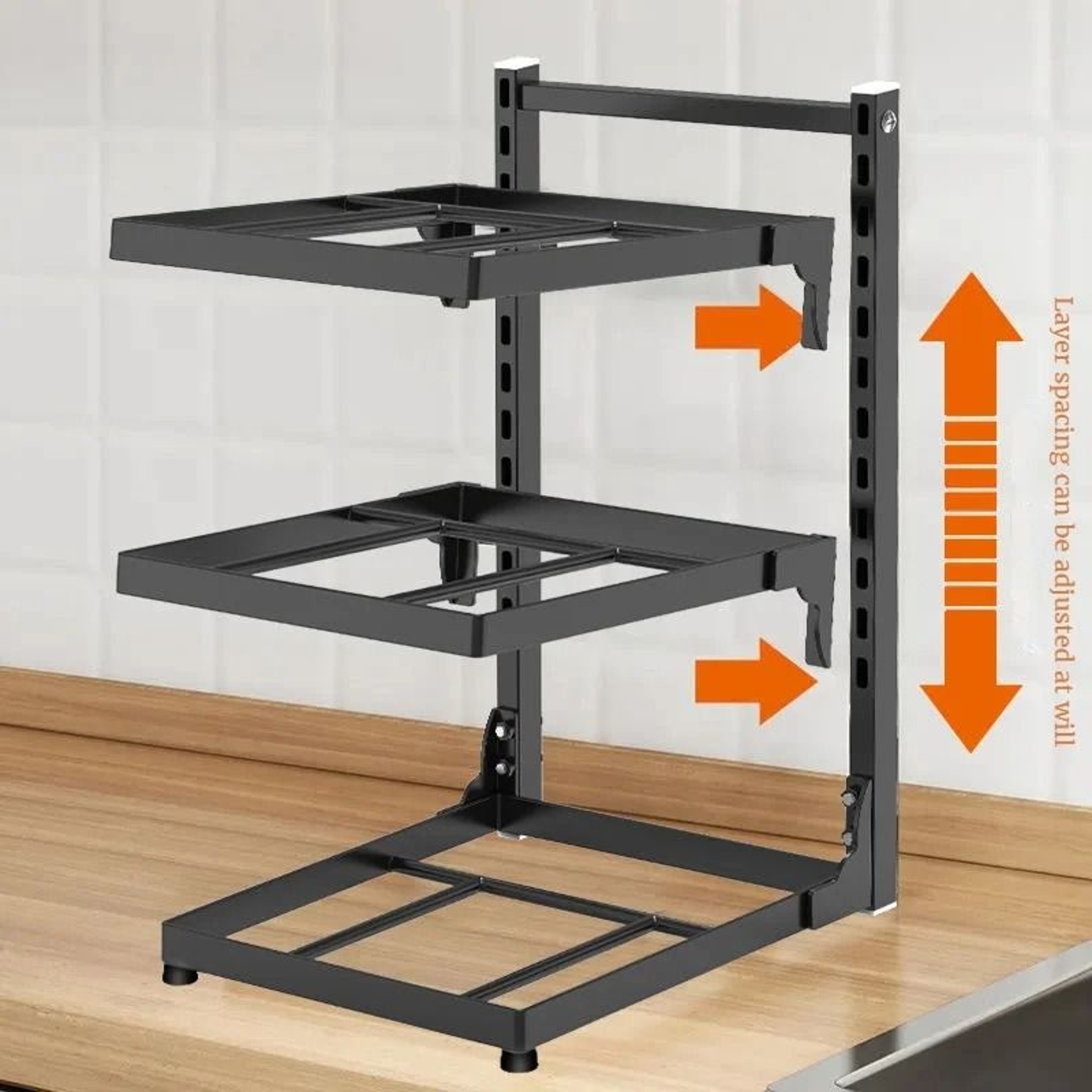MultiLayer Adjustable Pot And Kitchen Sink Storage Rack 2