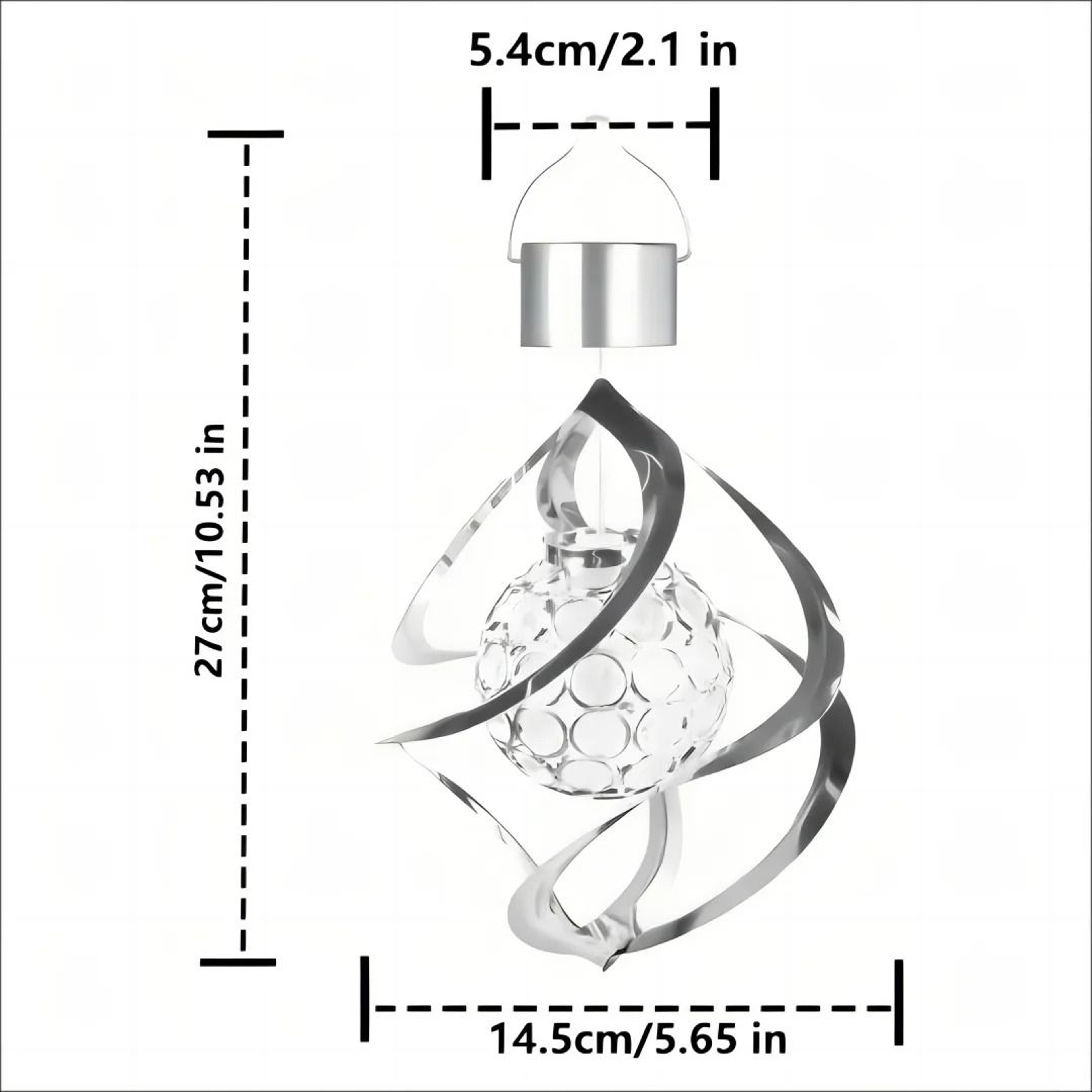 Professional SolarPowered LED Wind Chime Pendant Light 2