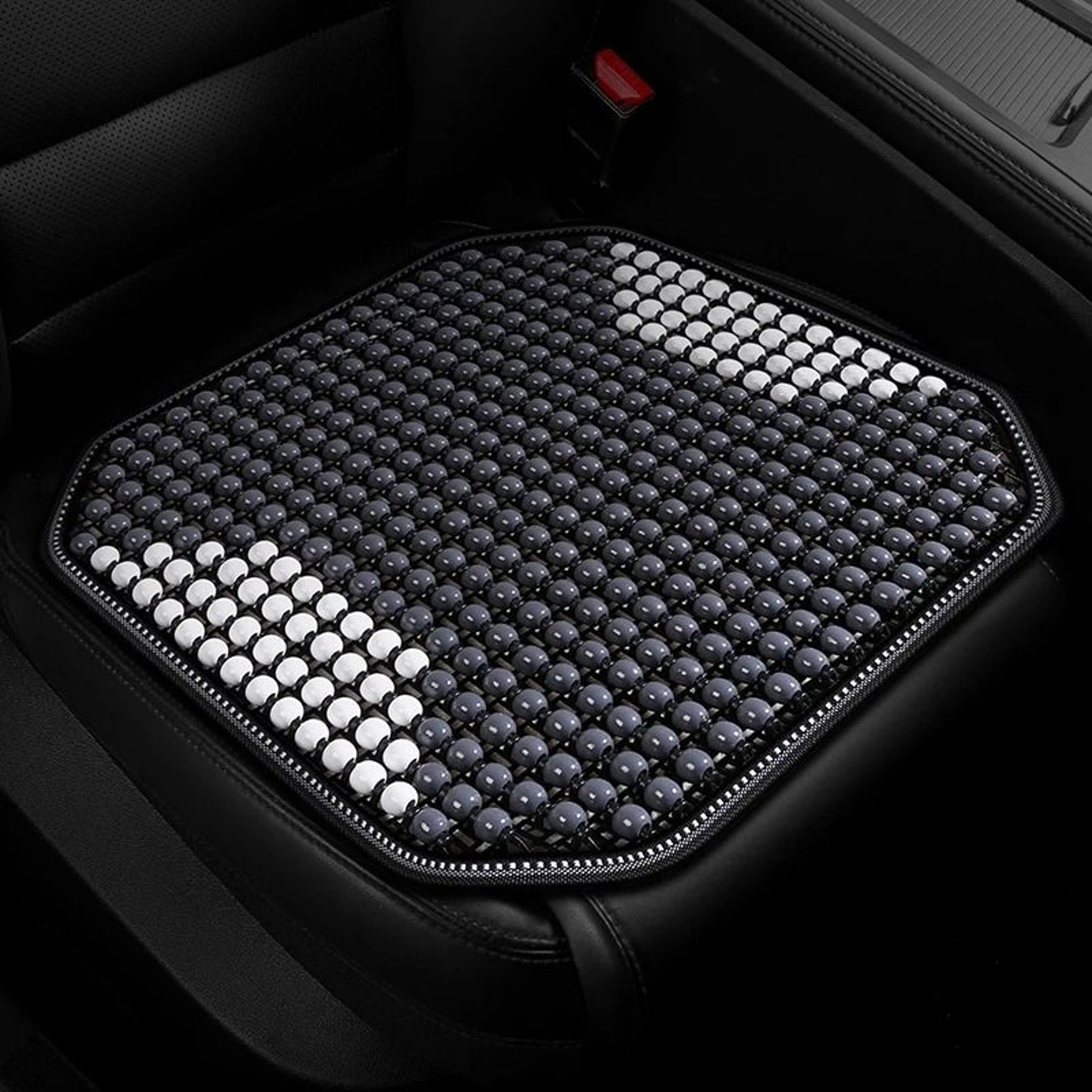 Natural Wooden Bead Cooling Seat Cushion  Breathable Massage Support For Car  Home 0