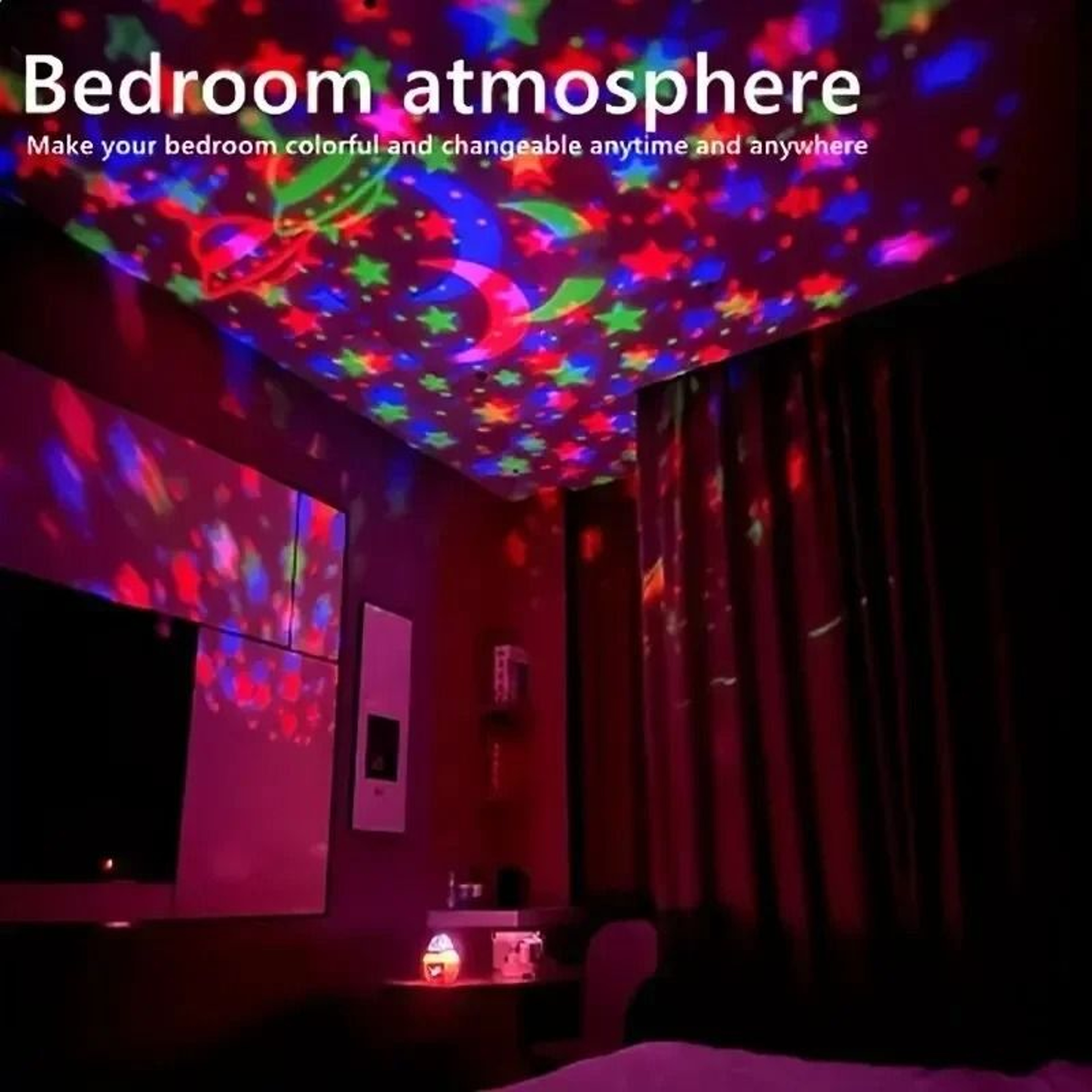 USB Magic Ball Stage Light  Rotating RGB Starry Sky  Moon Projector For Home Atmosphere 3