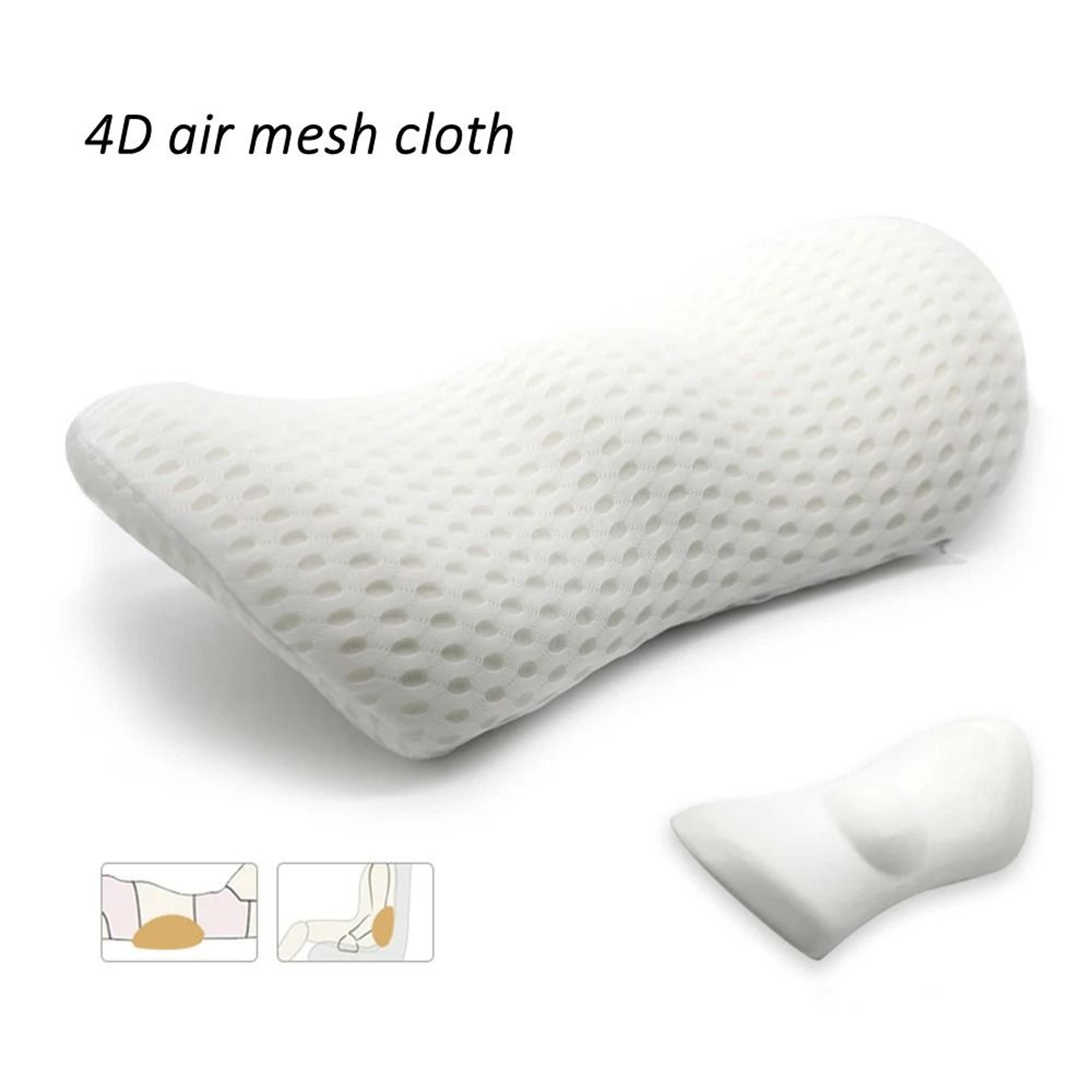 Ergonomic Memory Foam Lumbar Pillow  Supportive Back Cushion For Car  Office 7