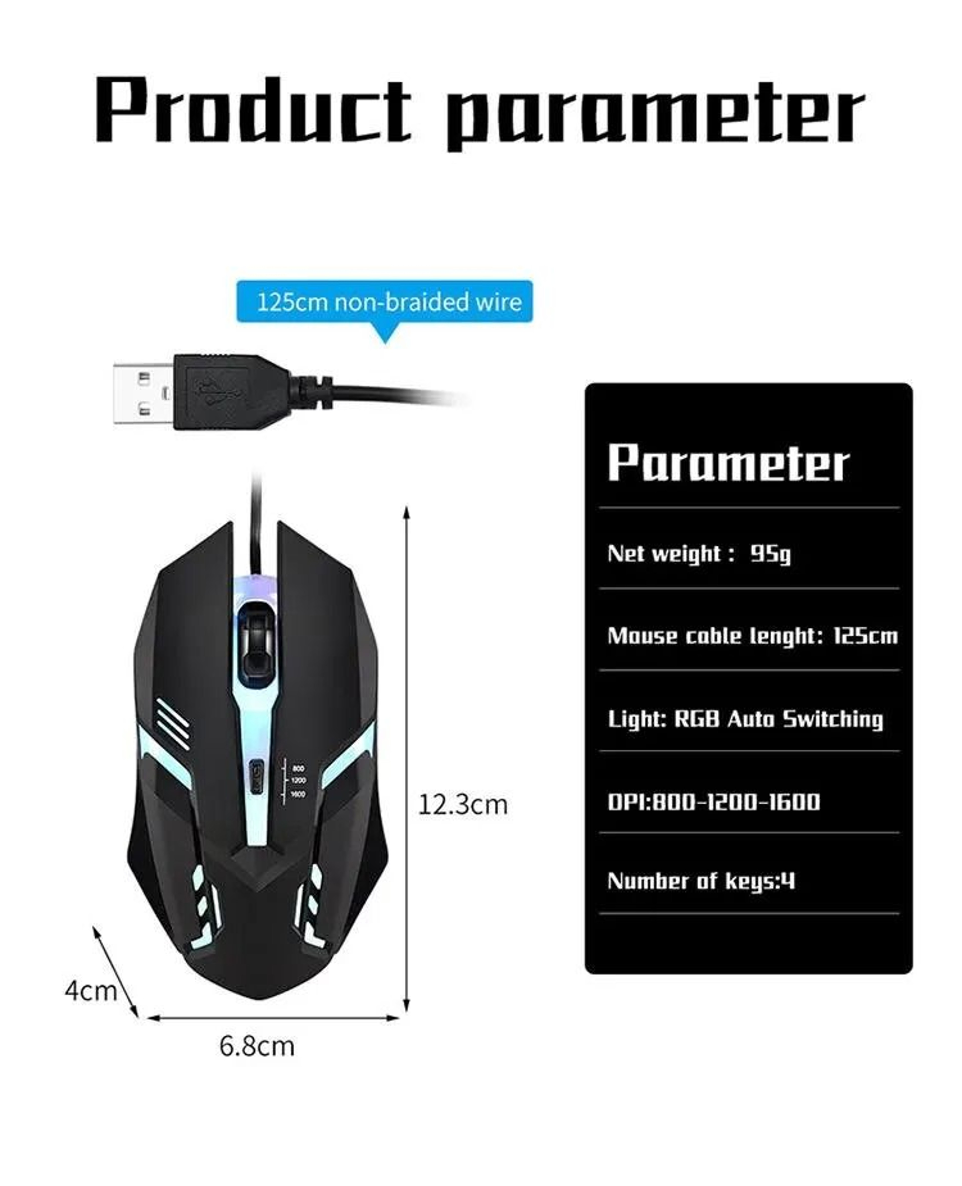 HighPerformance Ergonomic Backlit Gaming Mouse 6