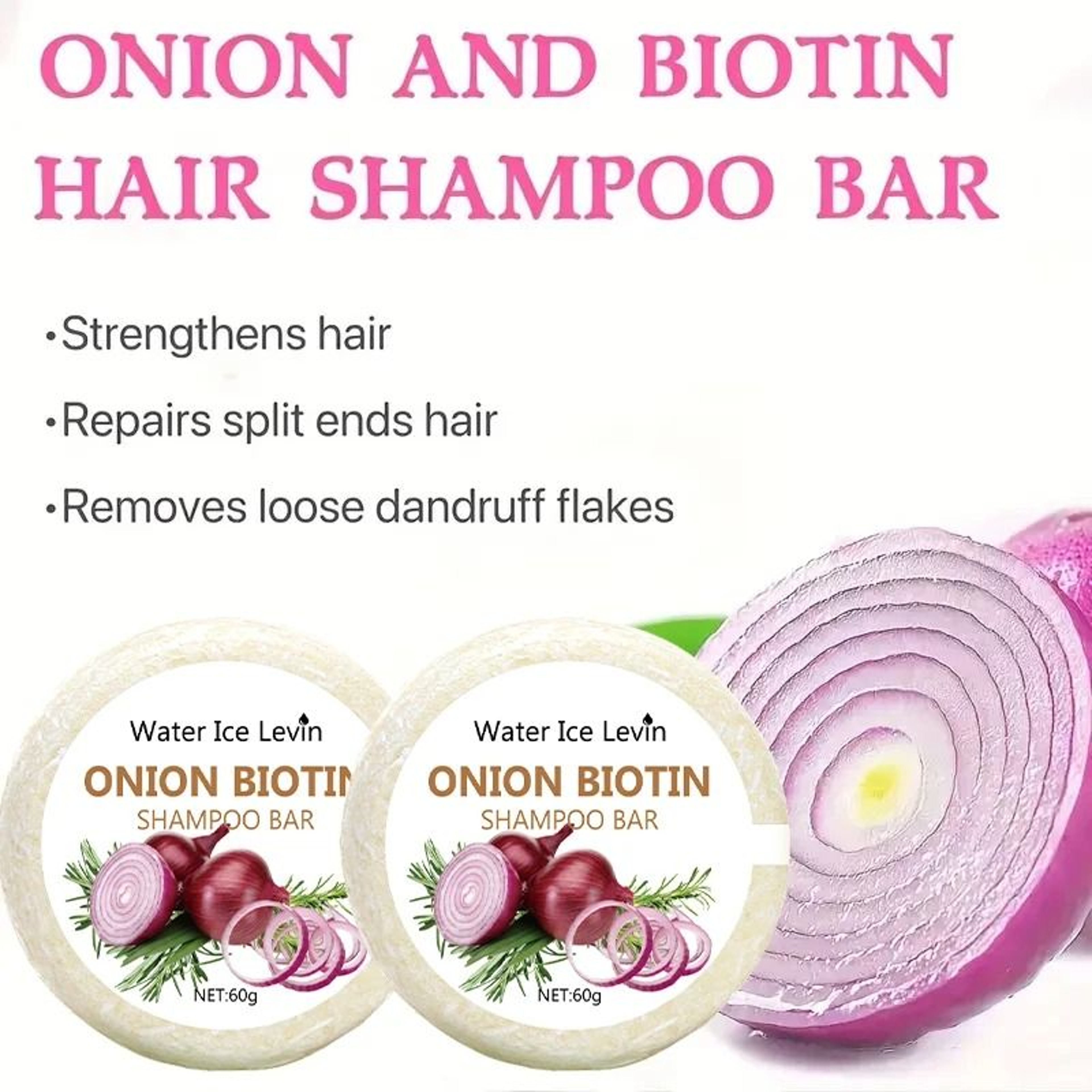 Onion  Biotin Revitalizing Shampoo Bar 4