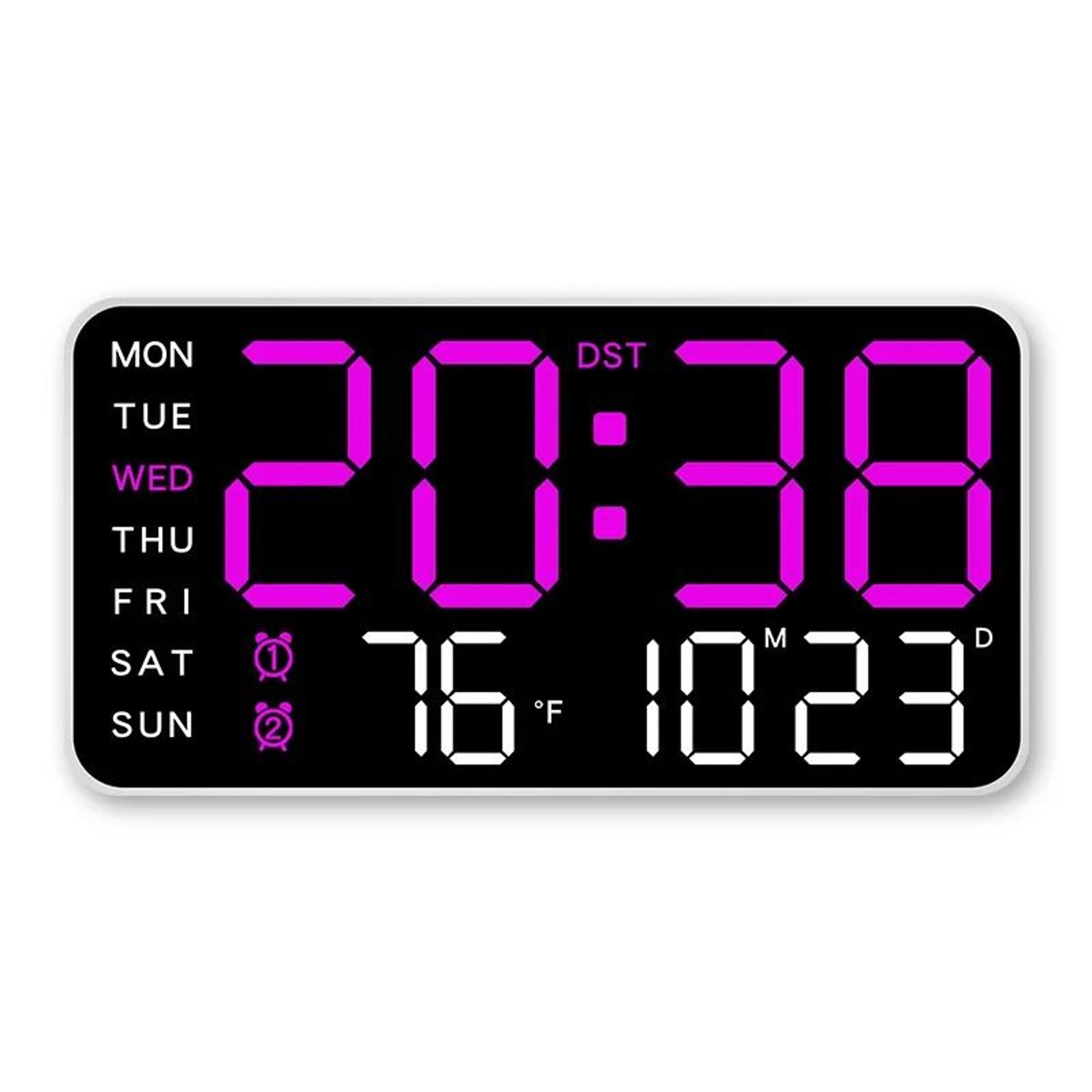 Large Digital LED Wall  Table Clock 10