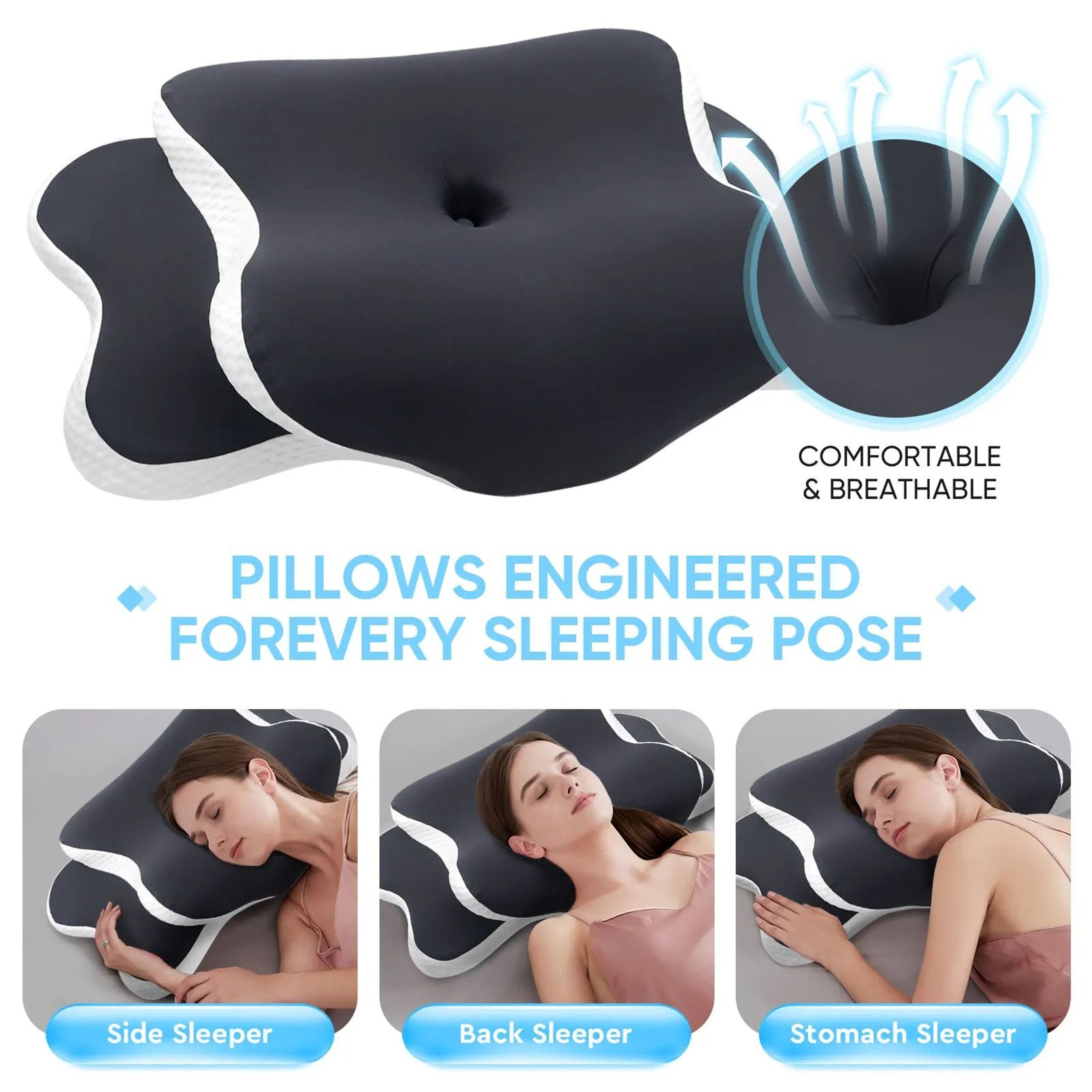 HighFidelity Orthopedic Memory Foam Cervical Pillow 5