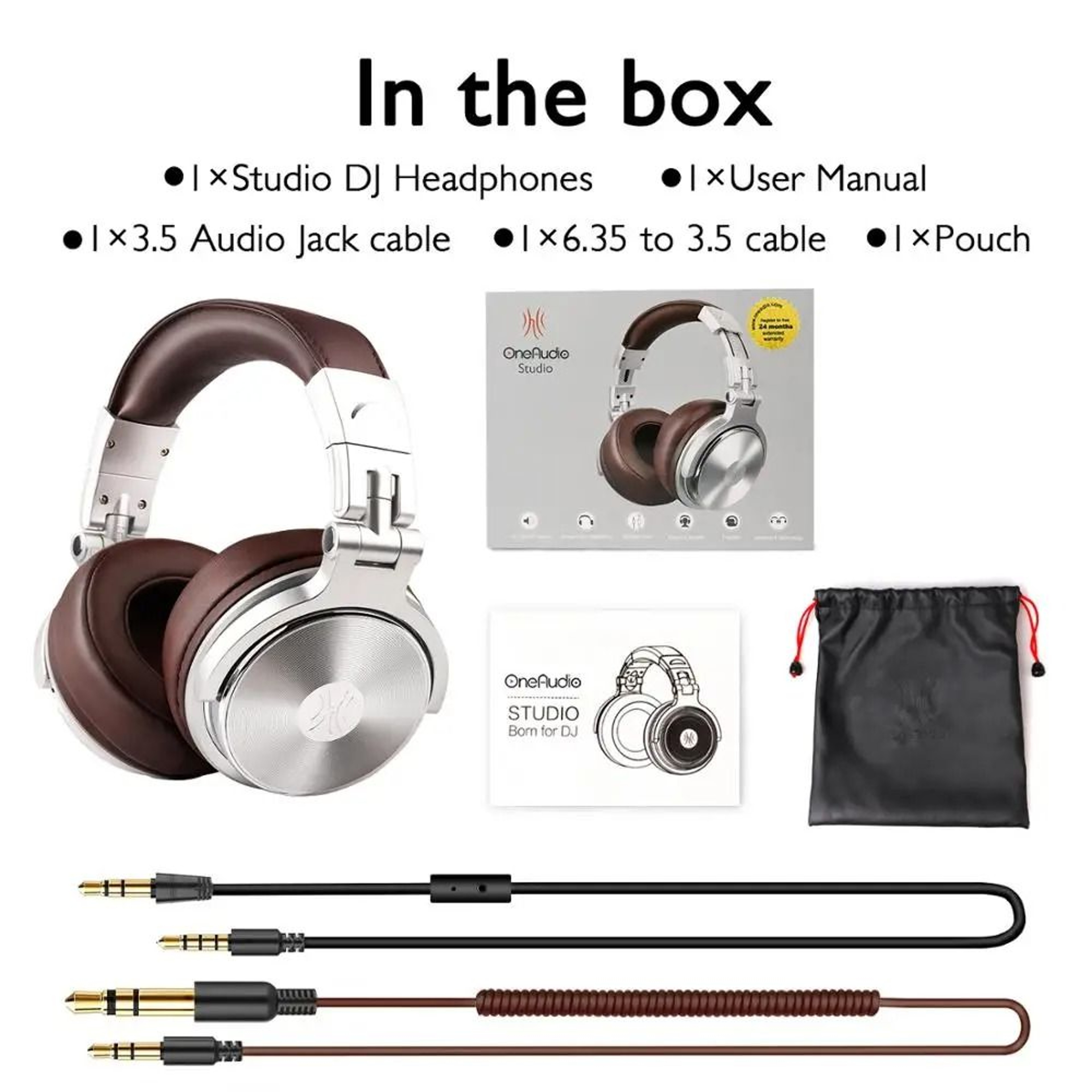 OverEar Studio Headphones  Wired HiFi Monitor Headset With BuiltIn Microphone 5