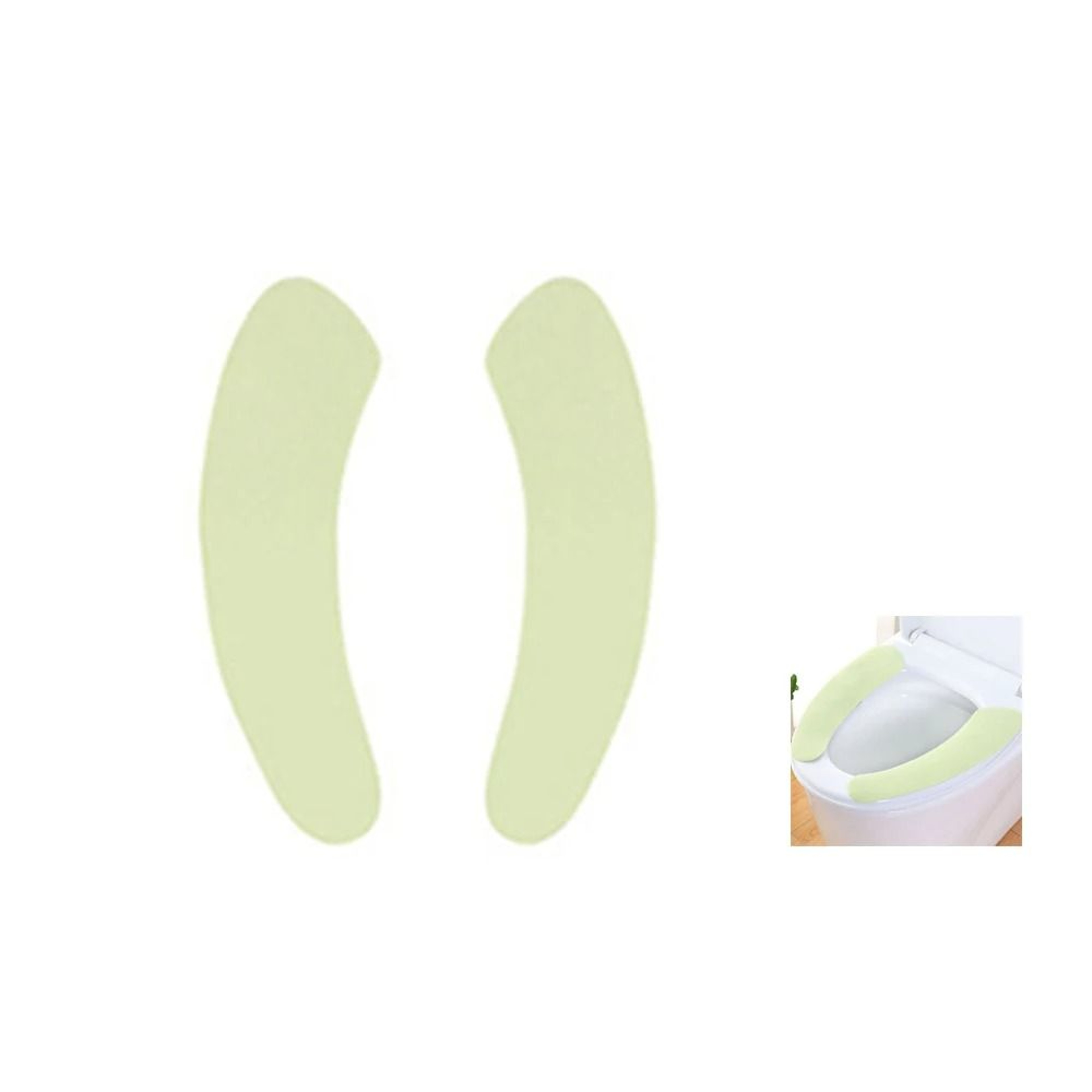 SelfAdhesive Plush Toilet Seat Pads  1 Pair Washable Sticky Thermal Closestool Mat 9
