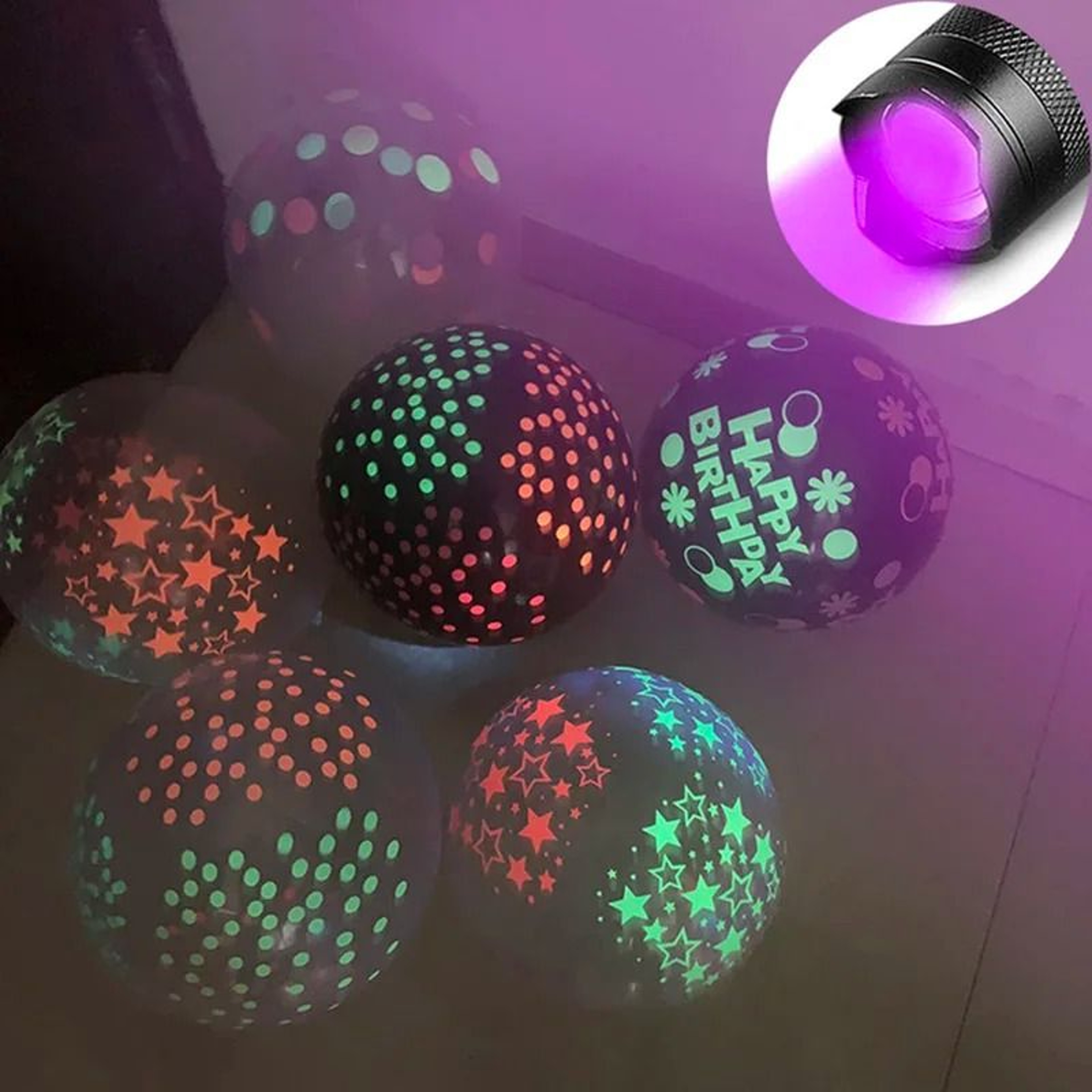 Fluorescent GlowintheDark Balloons  10 Pcs Luminous Heart Decor 4
