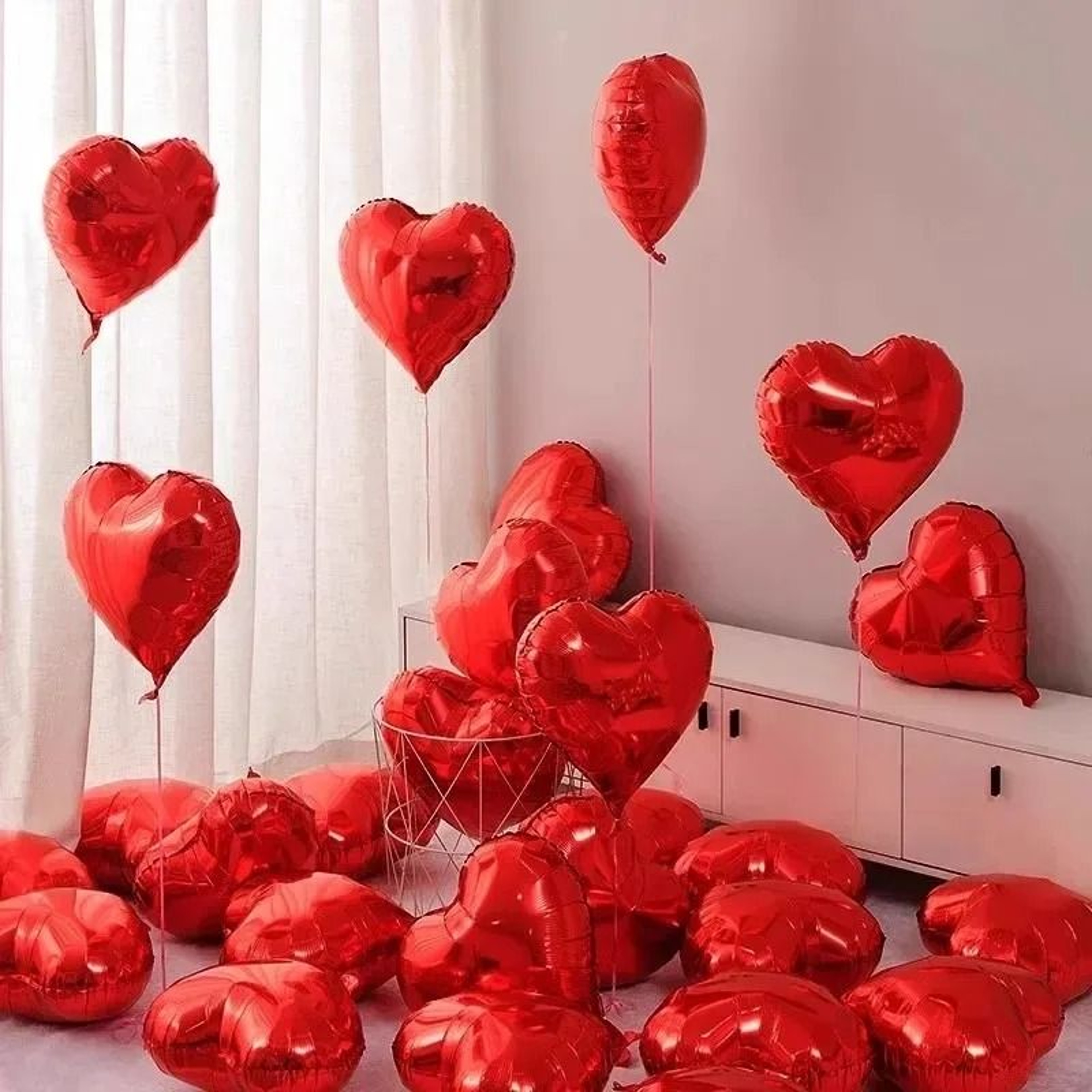 Heart Shape Foil Balloon Set  10 Pcs Premium Marriage  Party Decor 5