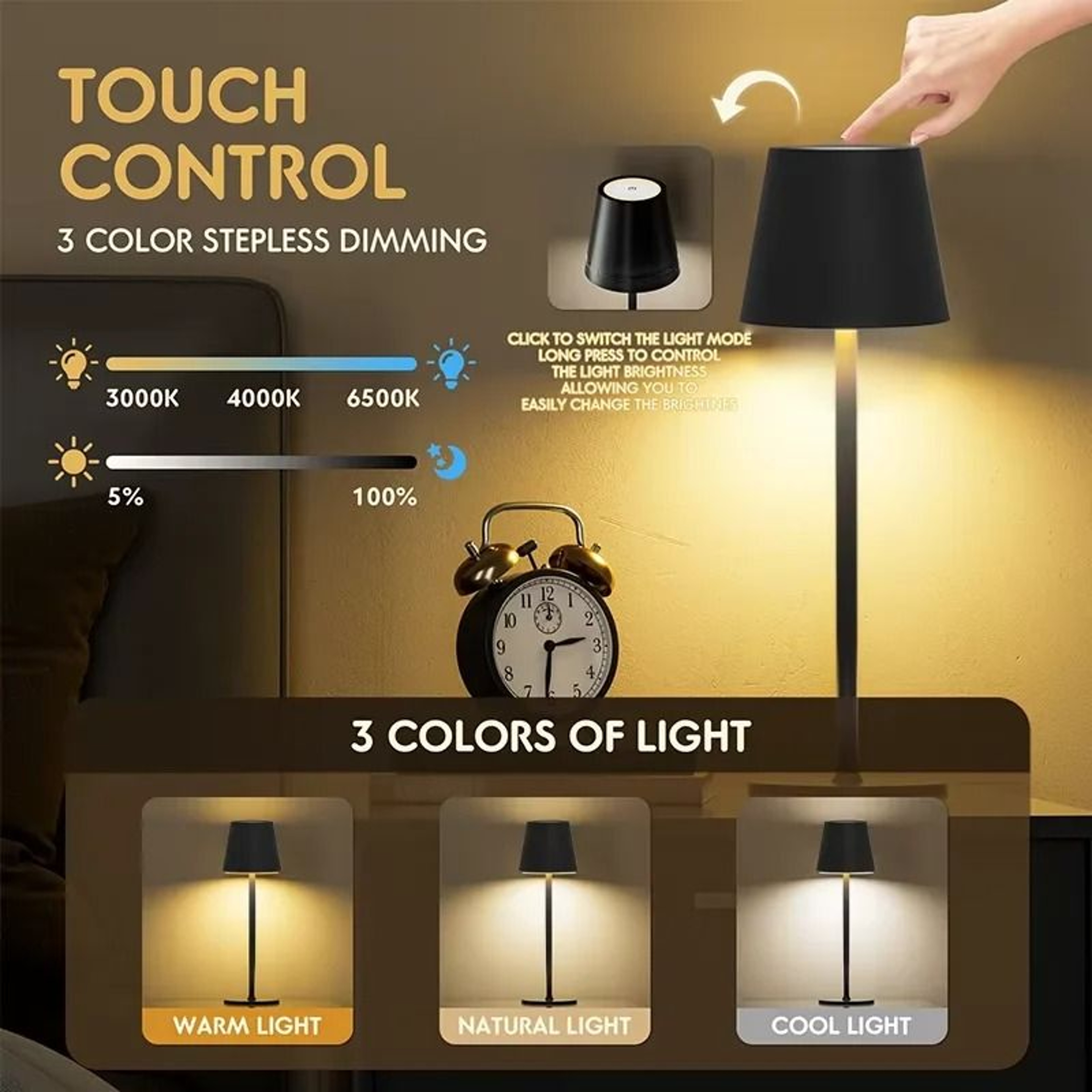 Wireless Wine Bottle Lamp  USB Rechargeable Atmosphere Decor 2