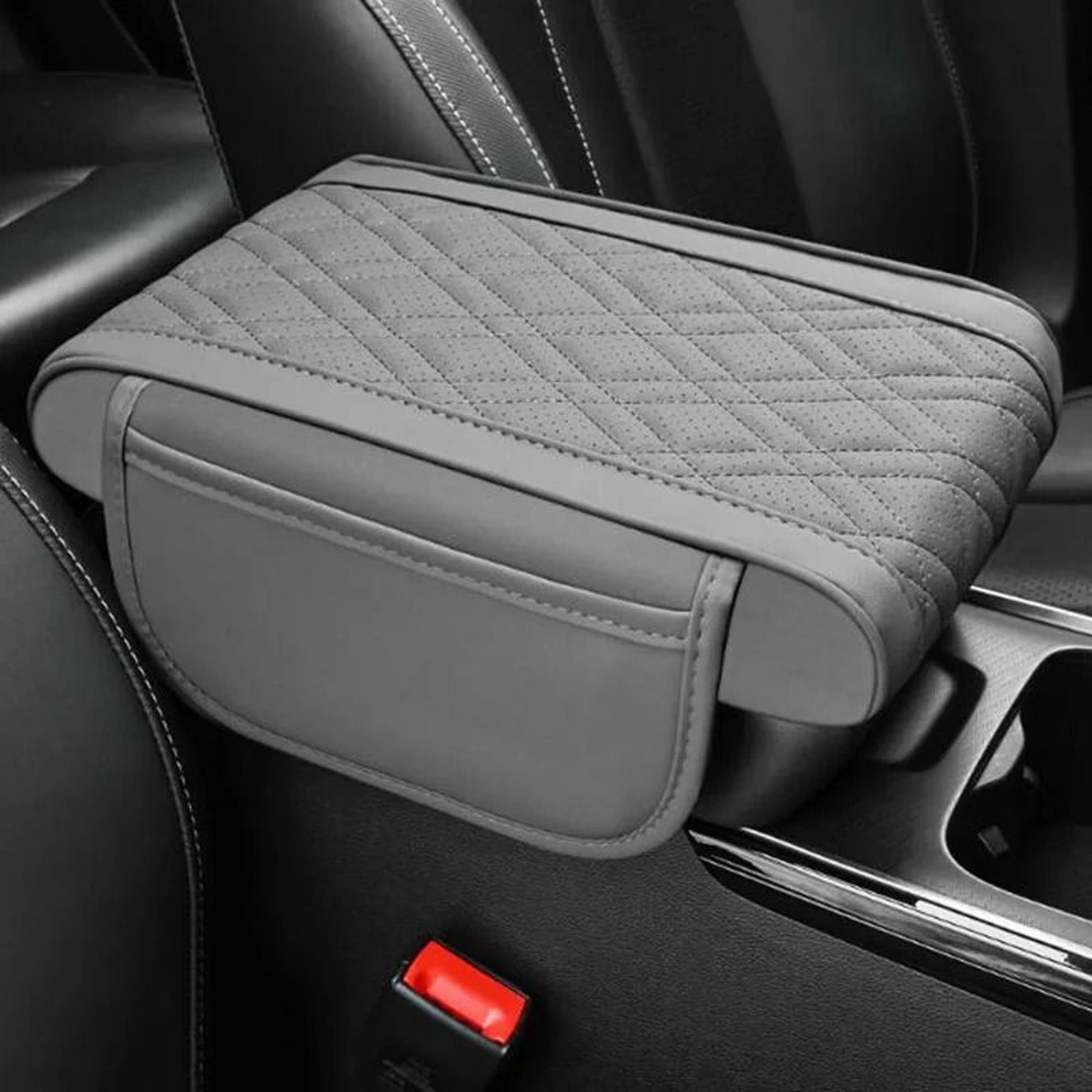 Universal Leather Car Armrest Cushion With Integrated Storage 8
