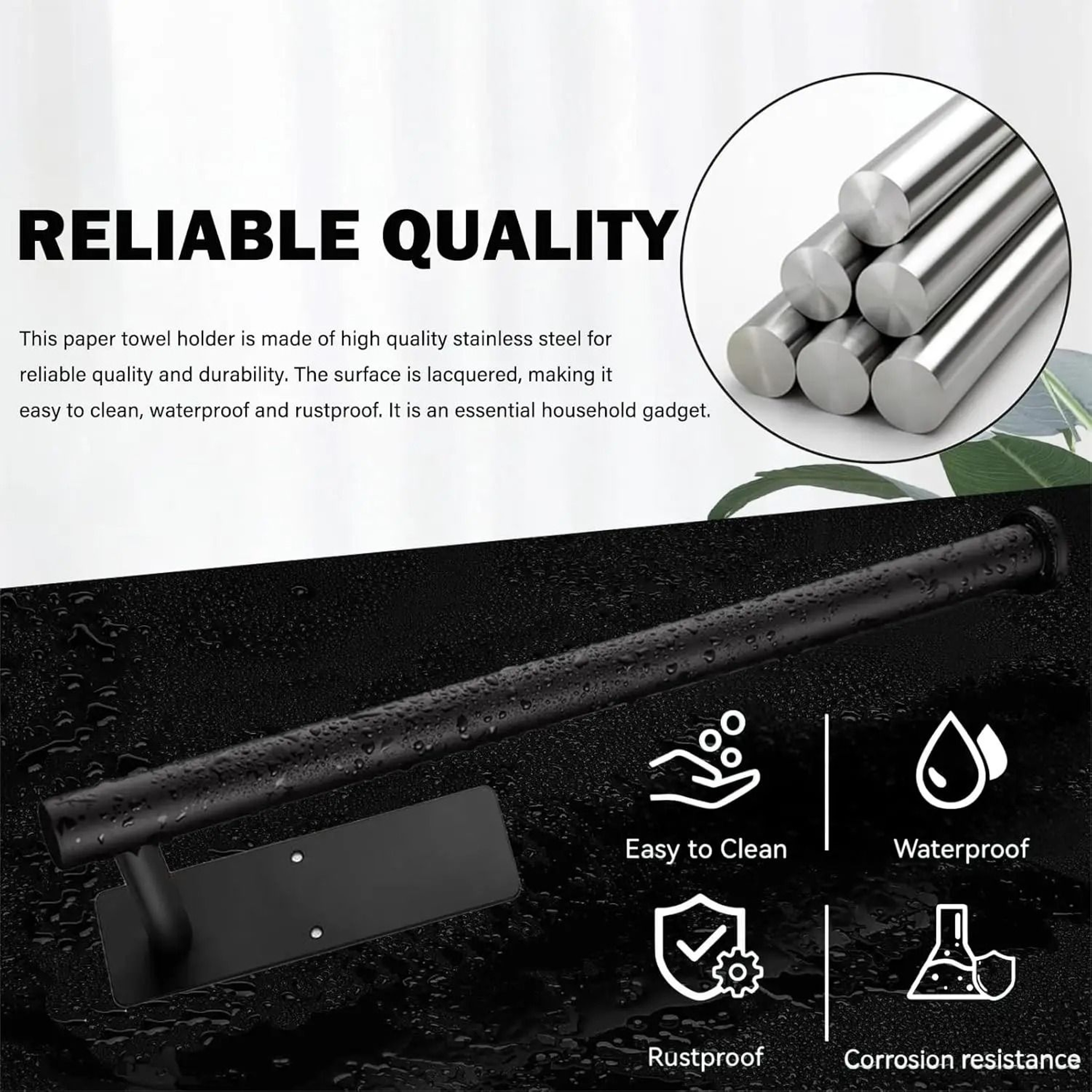 Adhesive MultiPurpose Tissue  Paper Towel Holder 4