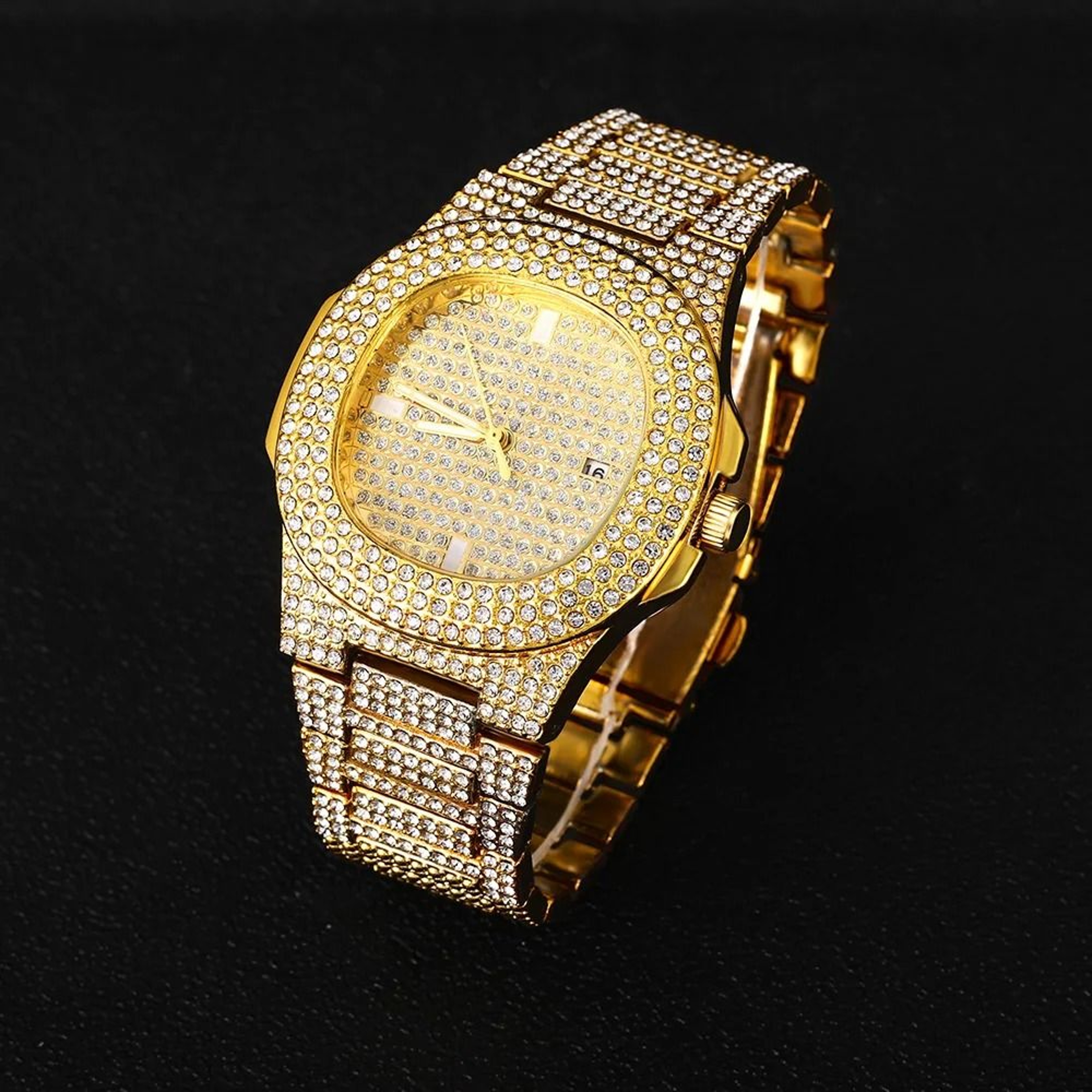 Luxury IcedOut HipHop Watch  Exquisite DiamondEncrusted Fashion Timepiece For Men And Women 6