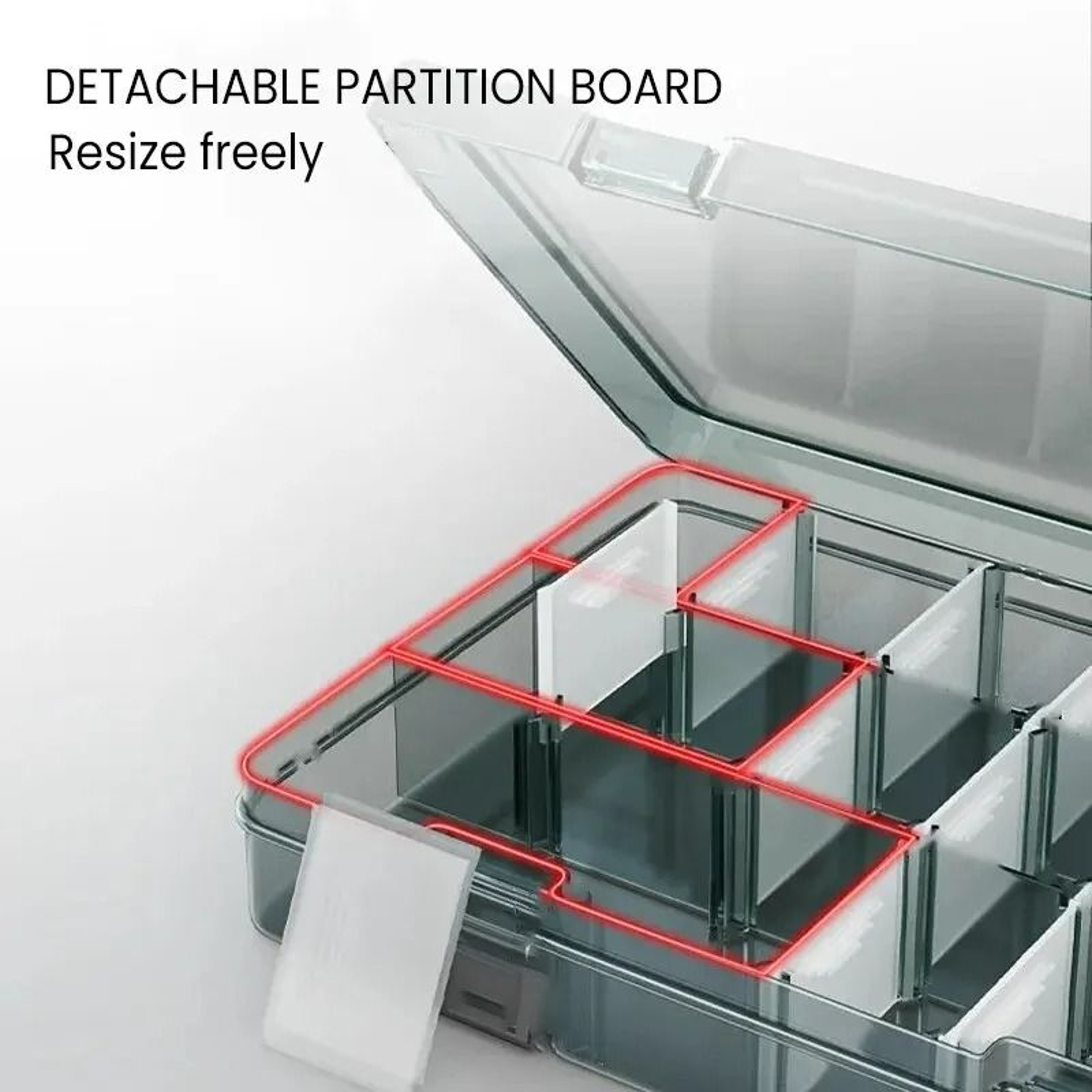Thickened Grid Tool  Parts Storage Box 5