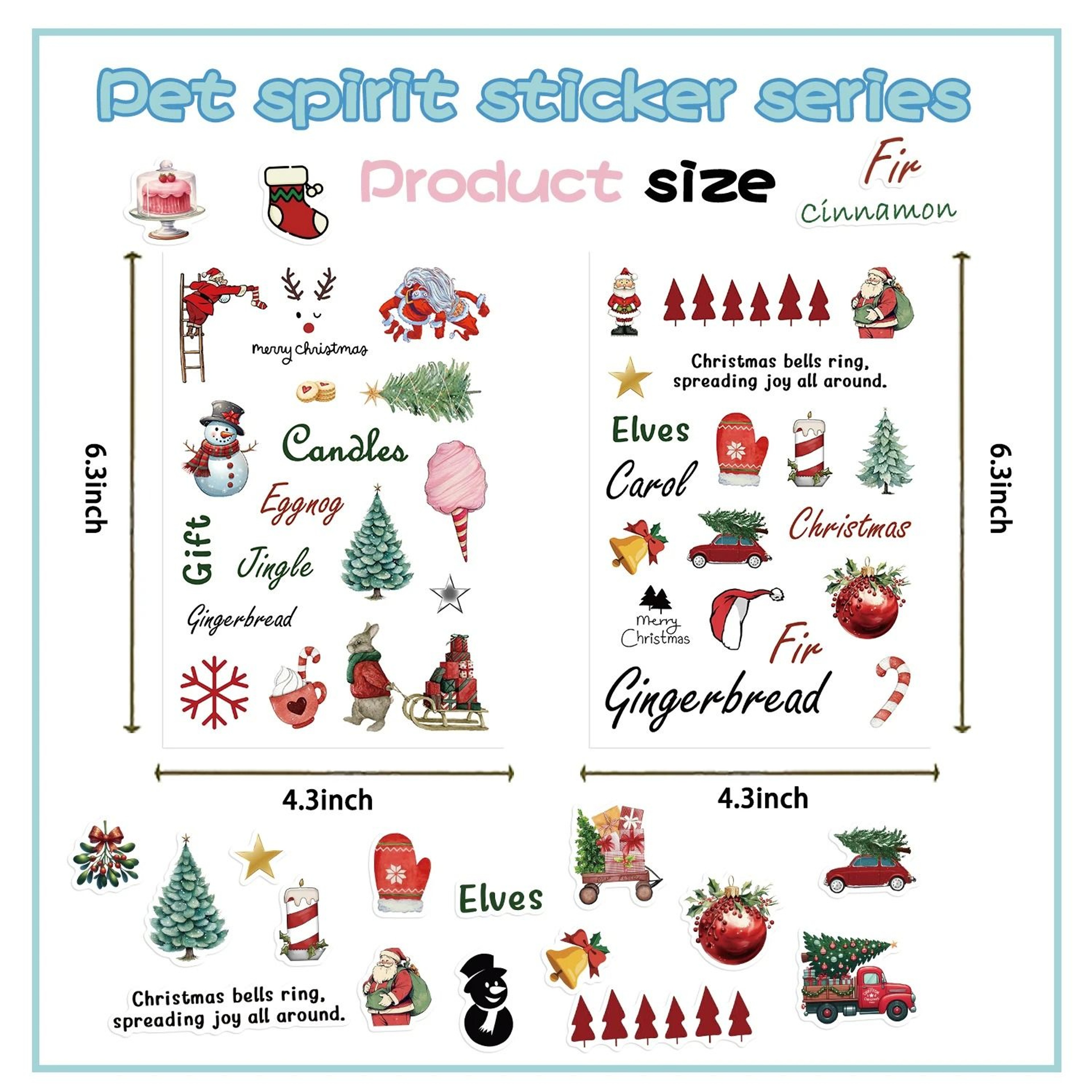 8Piece Christmas Snowman Make A Face Puzzle Stickers 2