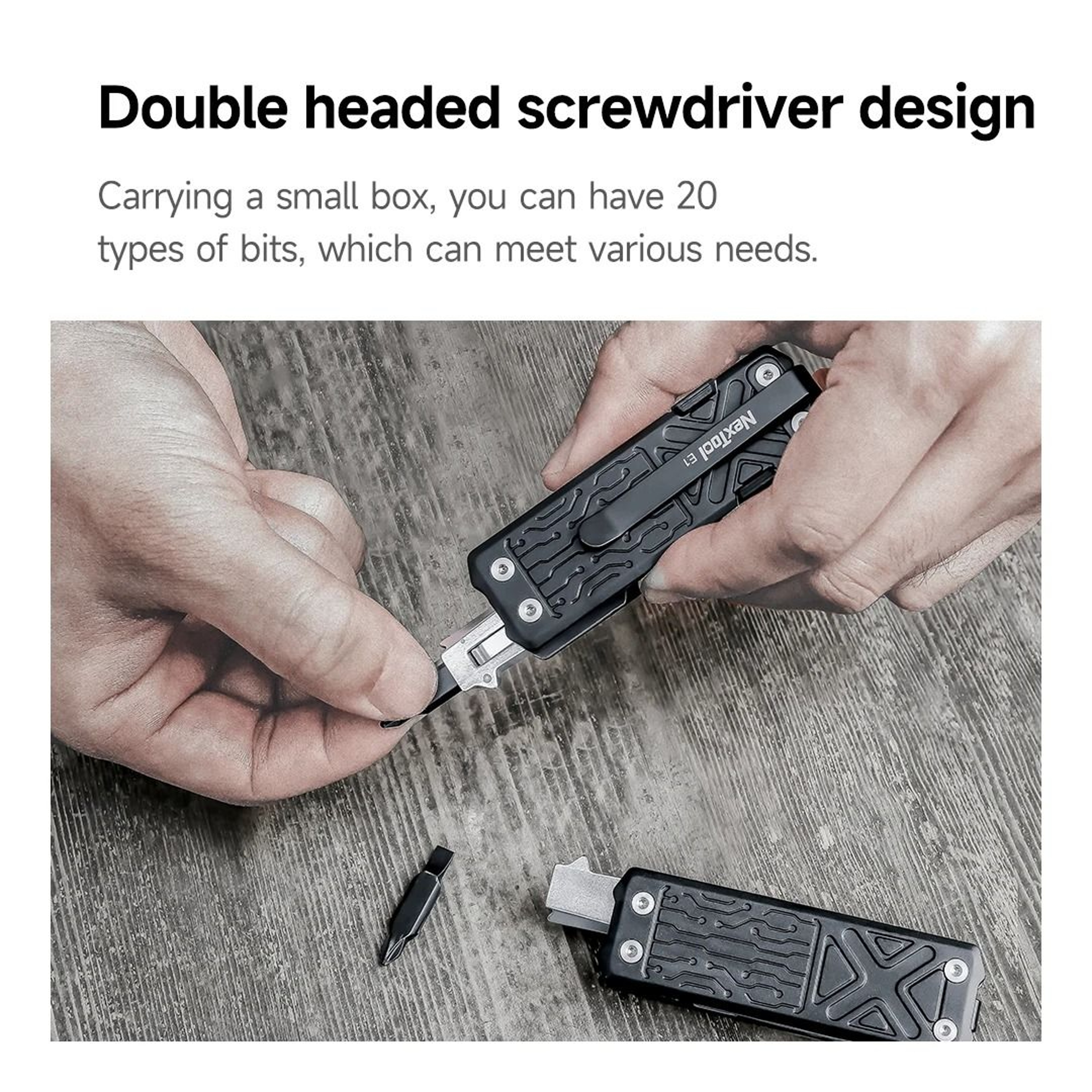20Piece Hex Bit Accessory Kit  MultiTool Screwdriver Extension Set 4