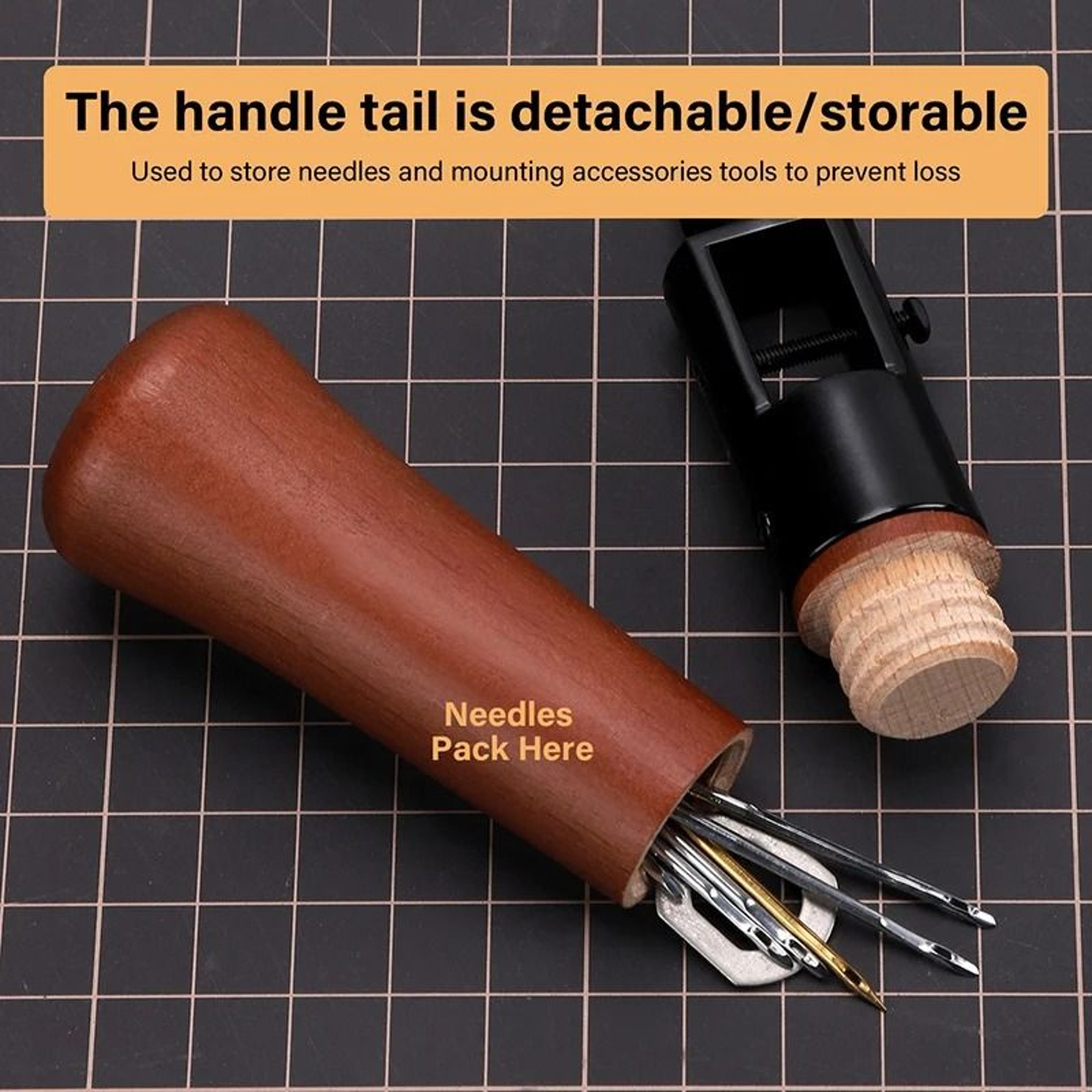 Handheld Leather Stitching Awl  Professional Hand Sewing  Repair Kit 5