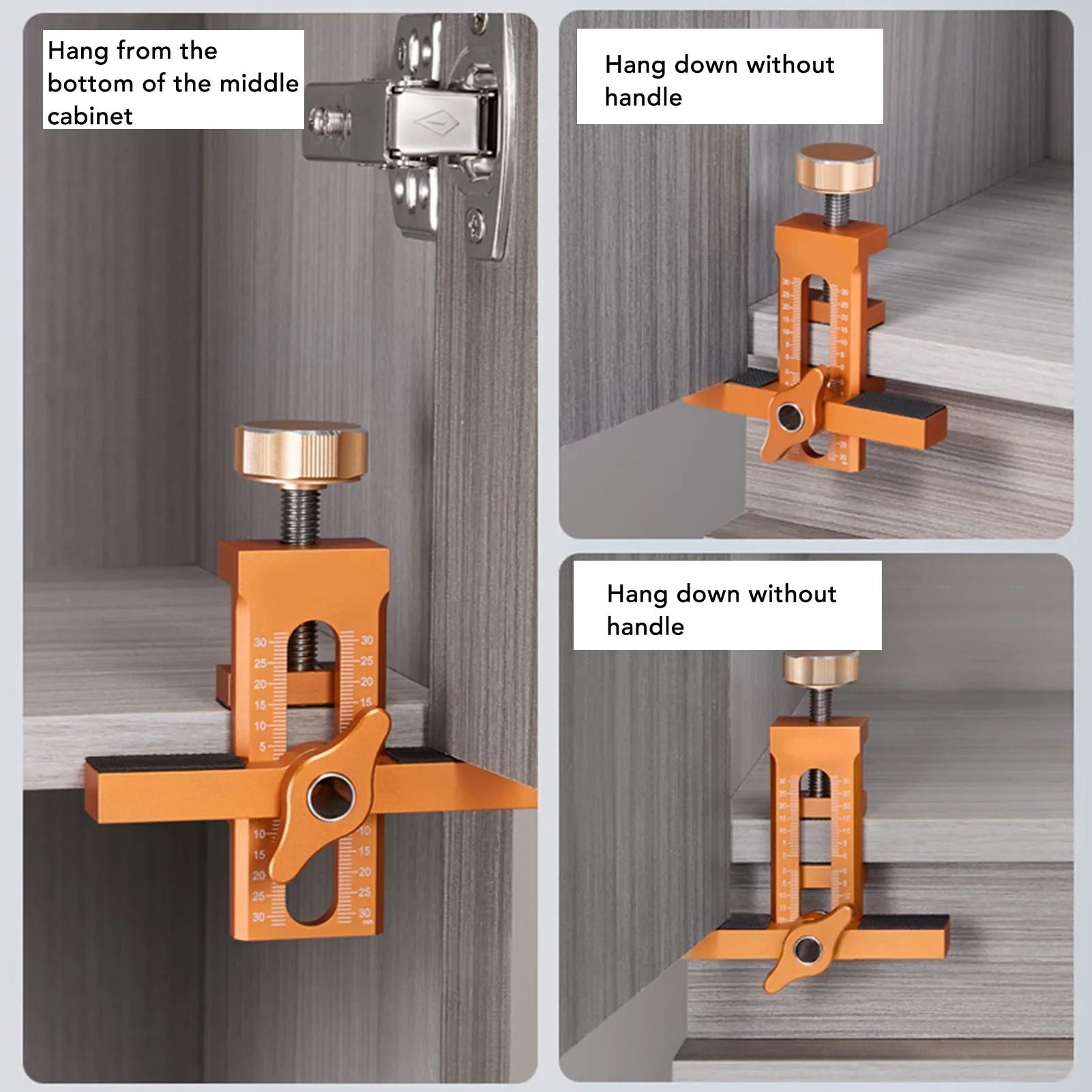 Cabinet Door Mounting Jig  Professional Aluminum Alloy Installation Positioner 2
