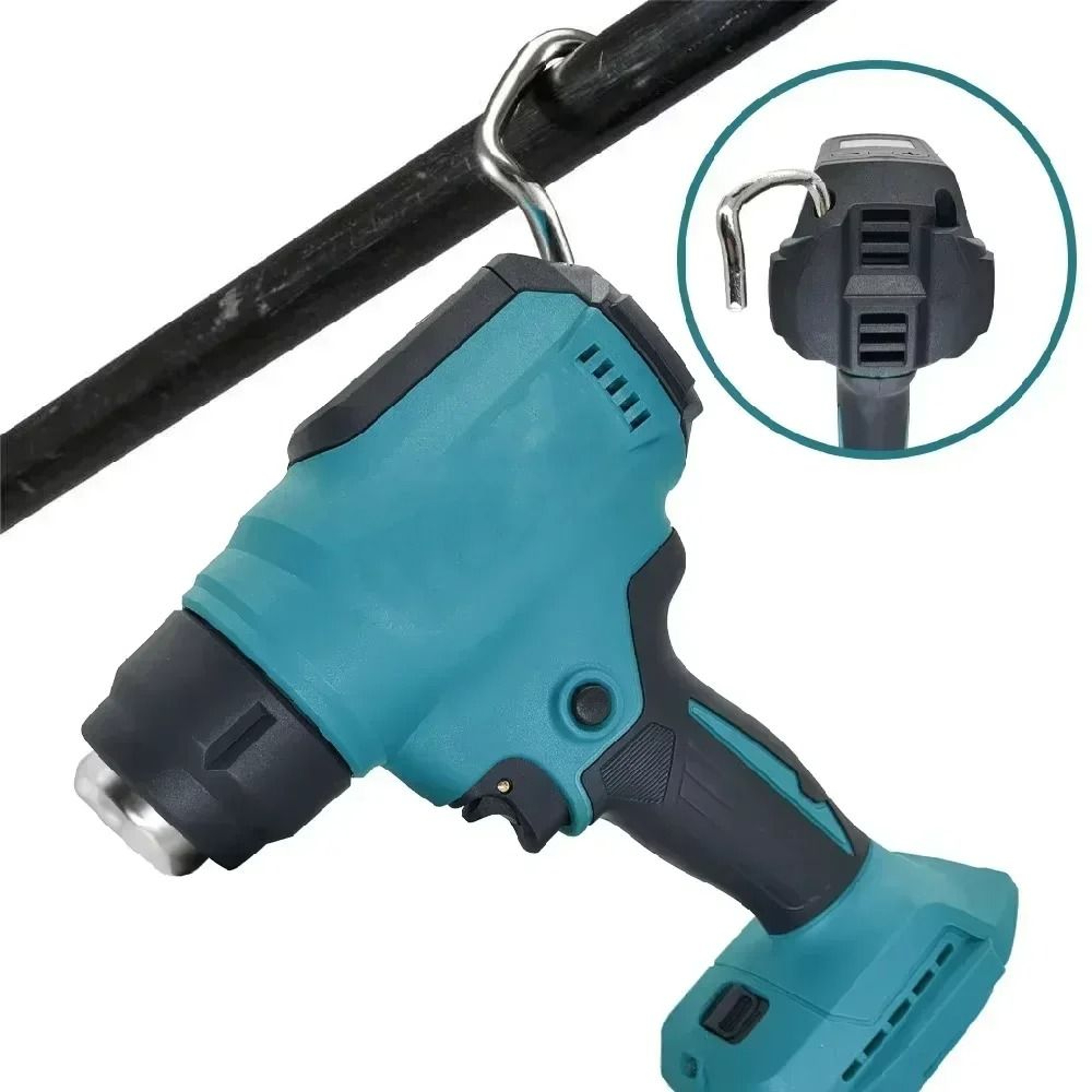 21V Cordless Heat Gun  Portable HighPower Thermal Blower With LED Display 6