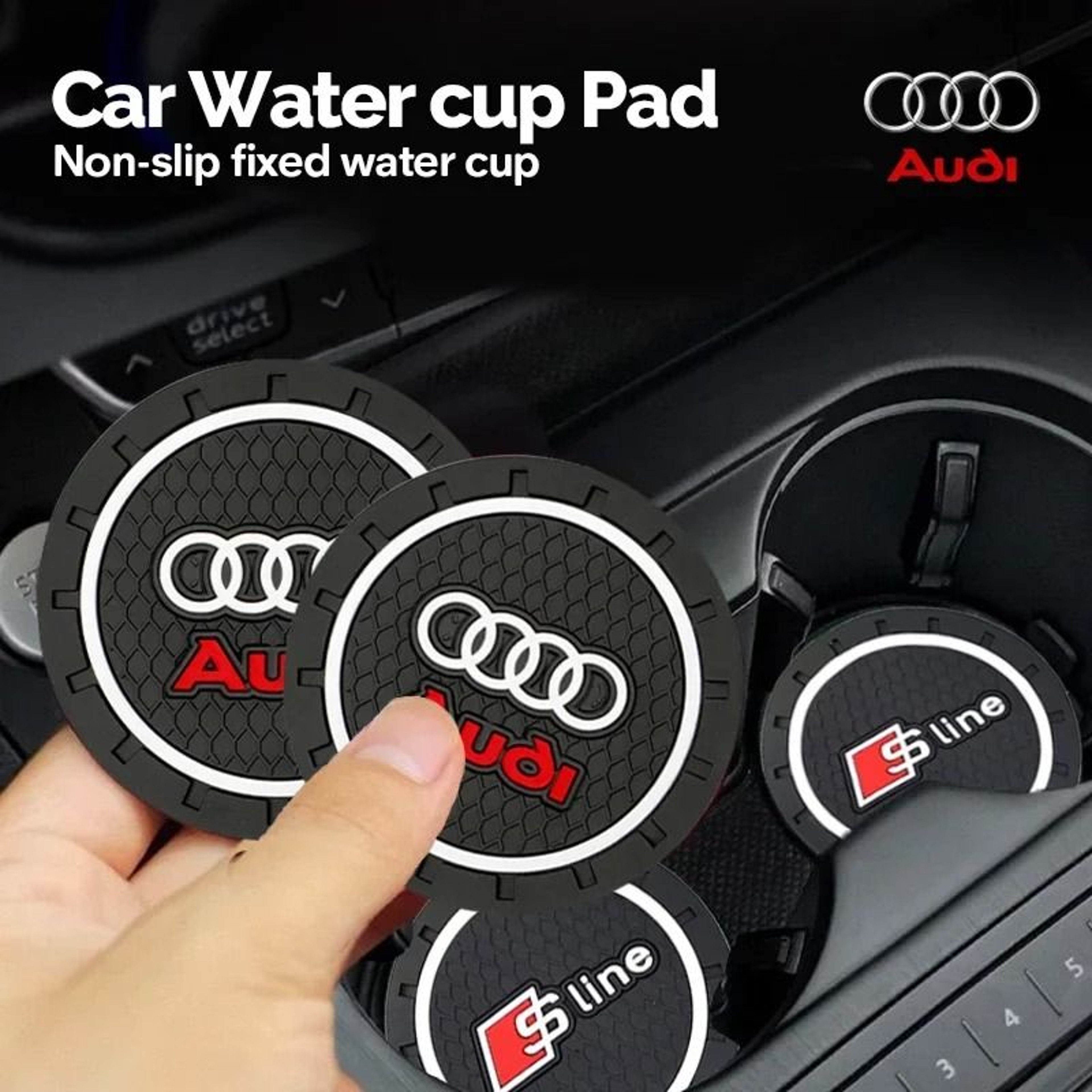 HighGrip AntiSlip Interior Cup Holder Coaster Set 0