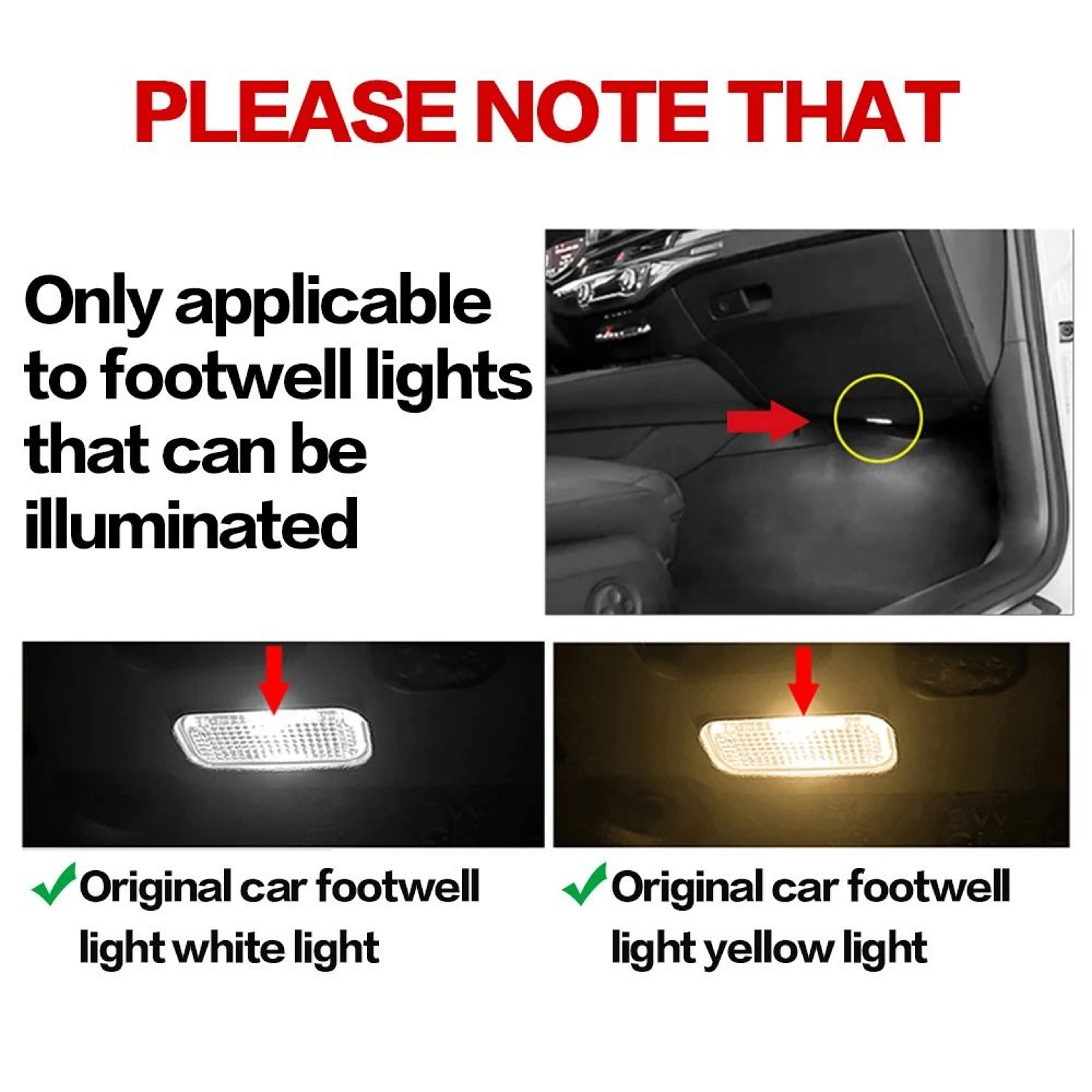 MultiColor LED Interior Footwell Atmosphere Light System 5