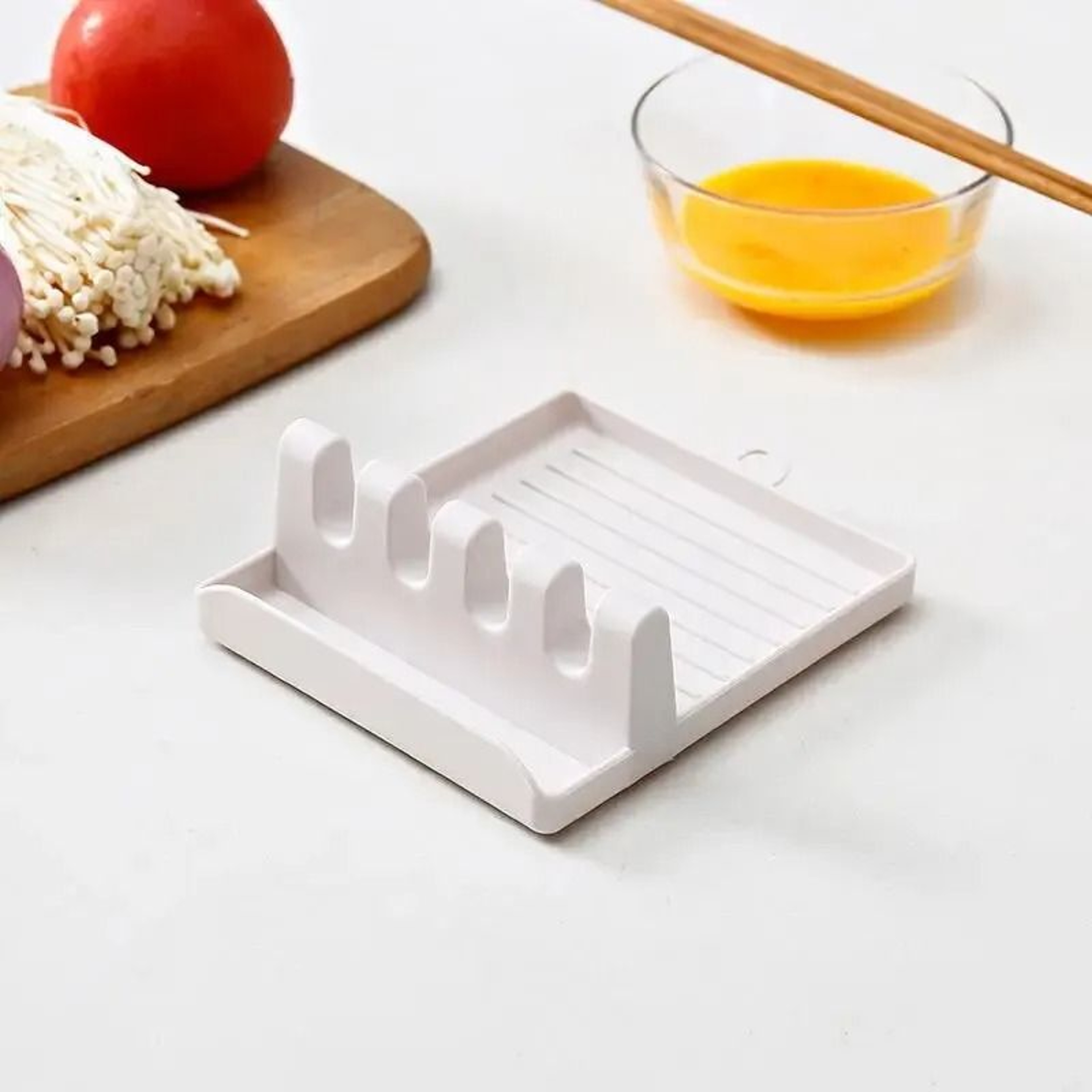 Multifunctional Kitchen Spatula  Pot Lid Rack  Clean Countertop Organizer 1