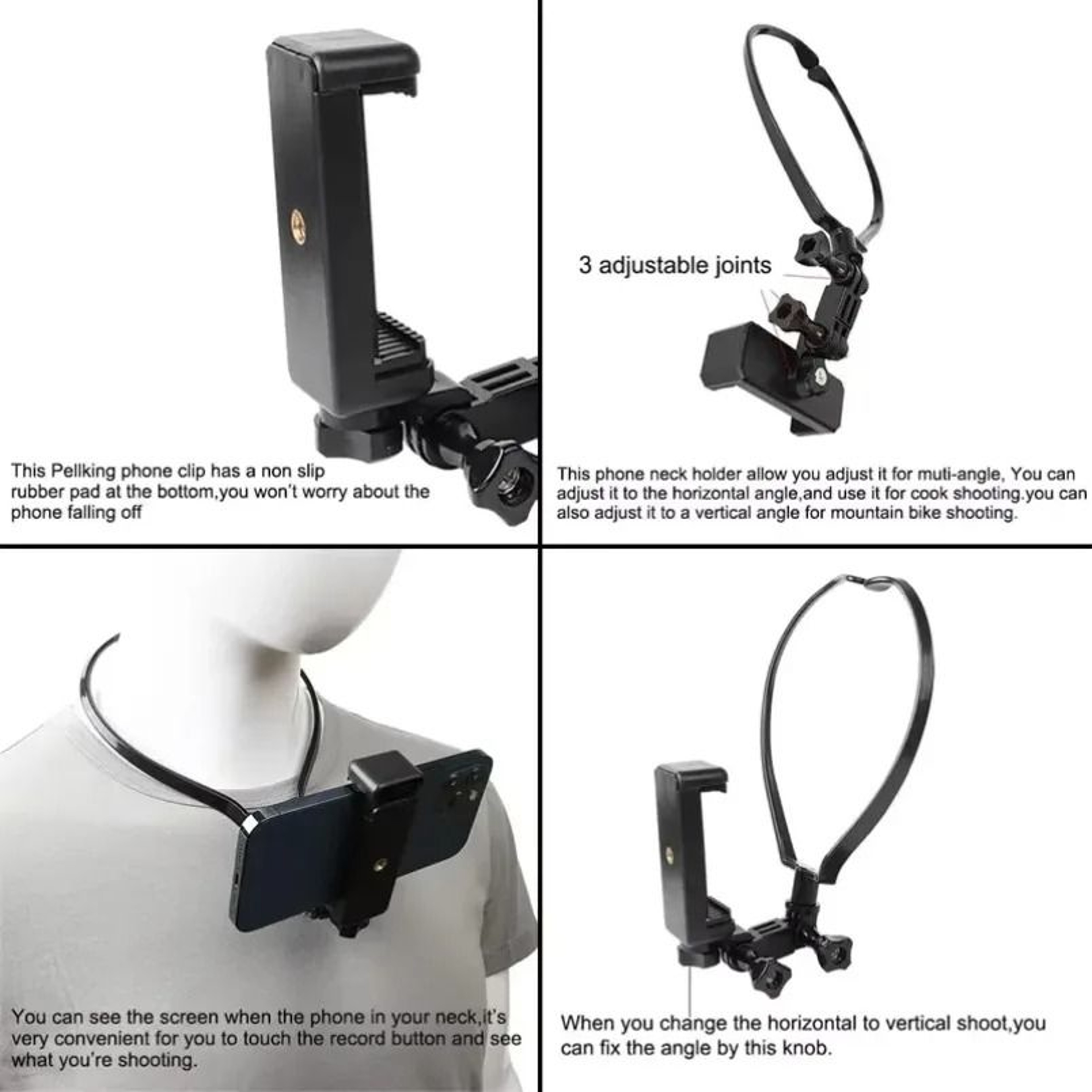NeckHanging POV Phone Holder  FirstPerson View Action Bracket 1