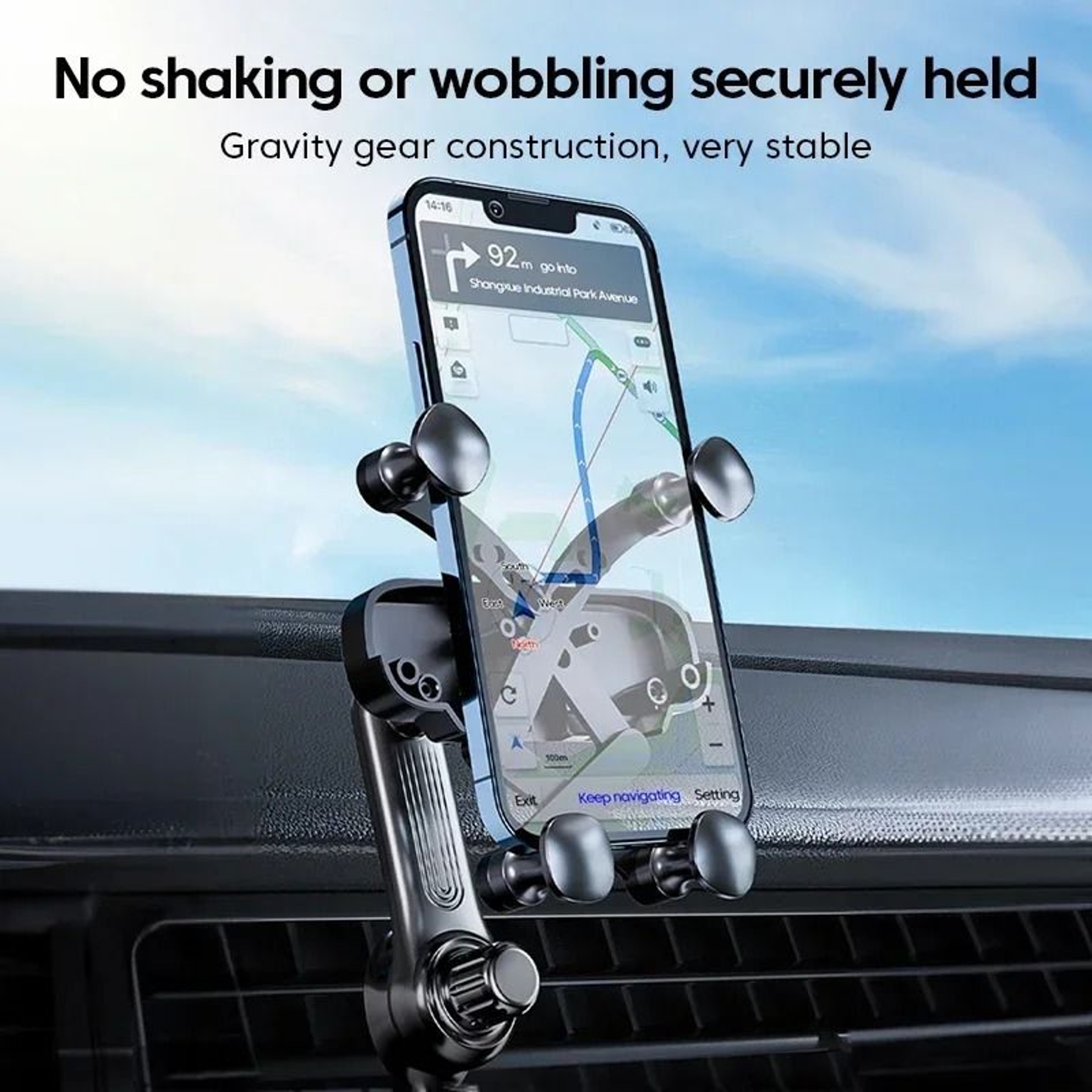 360 Rotation Gravity Car Phone Holder  Automatic Air Vent Mount 2