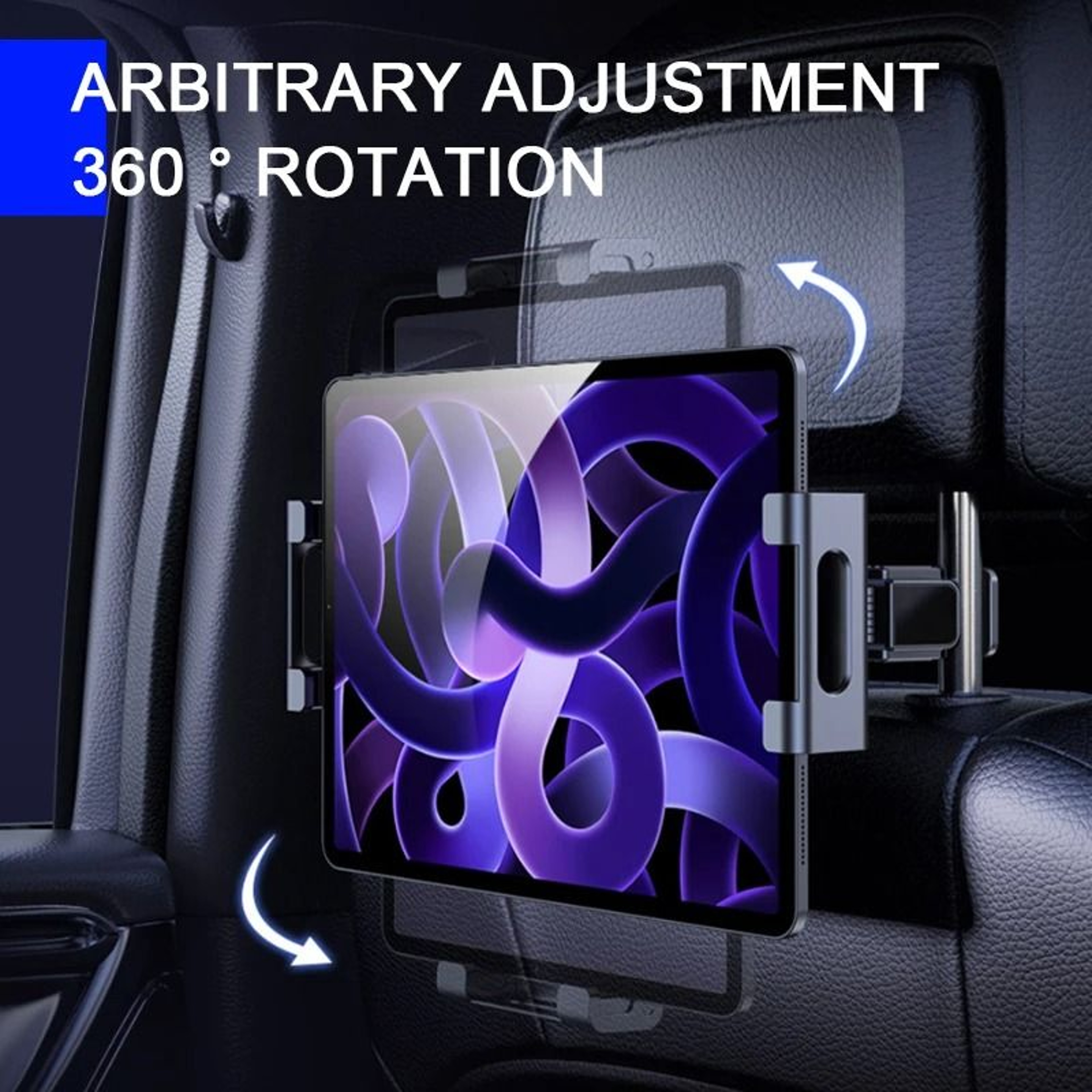 Telescopic Car Headrest Mount  AntiShake Tablet And Phone Holder 3