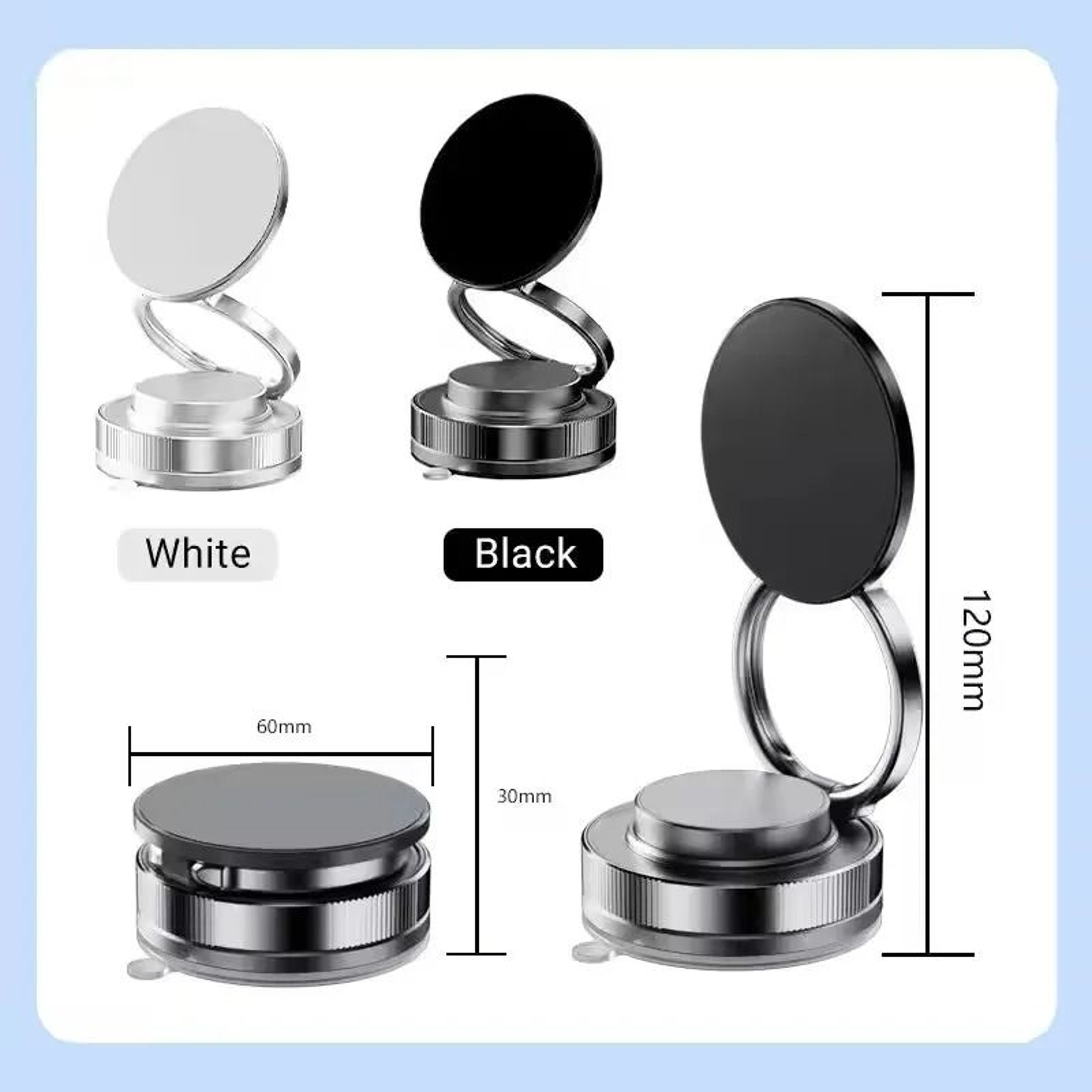 Vacuum Magnetic Car Mount  360 Rotatable Suction Cup Stand 4