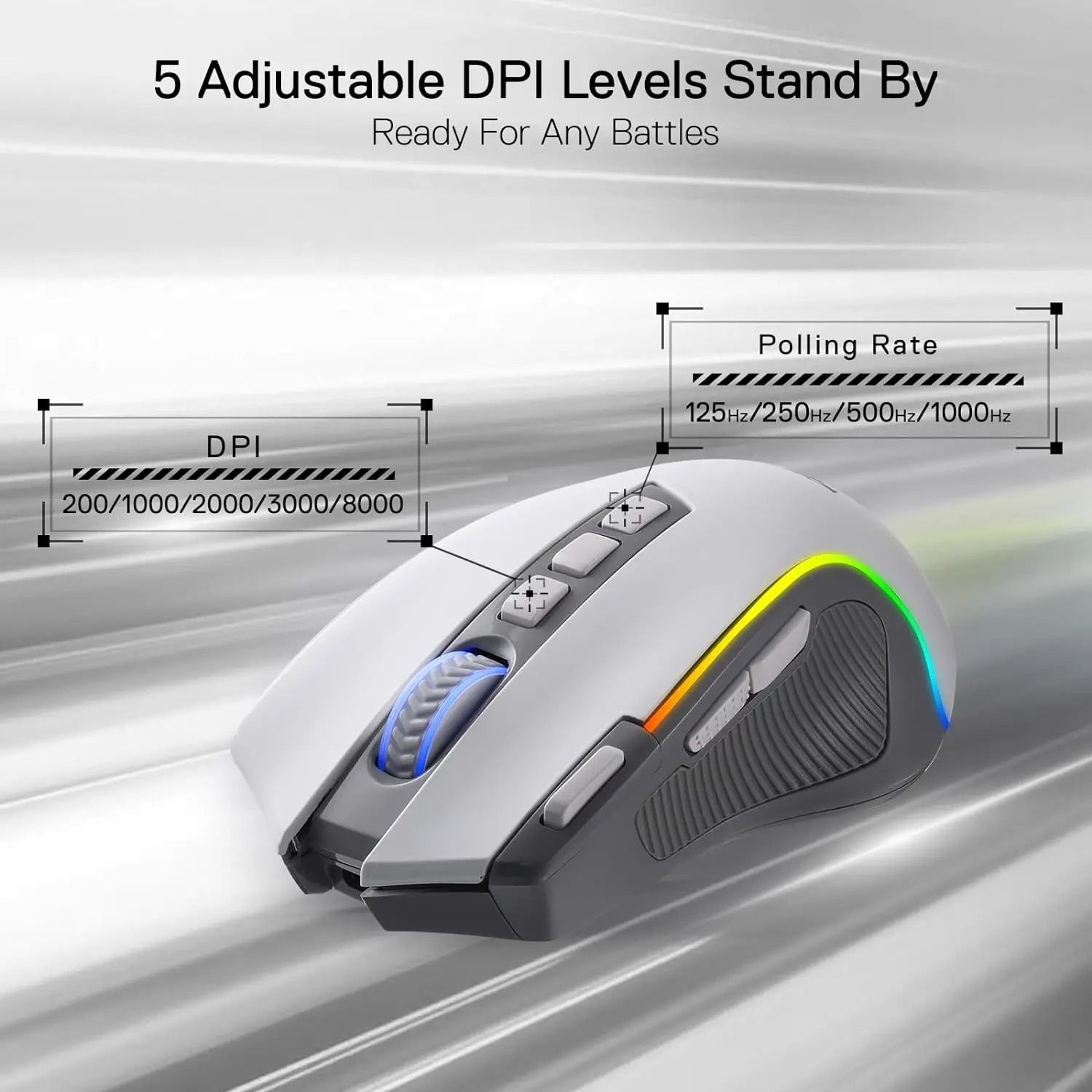 TriMode 9Button Wireless Gaming Mouse 1
