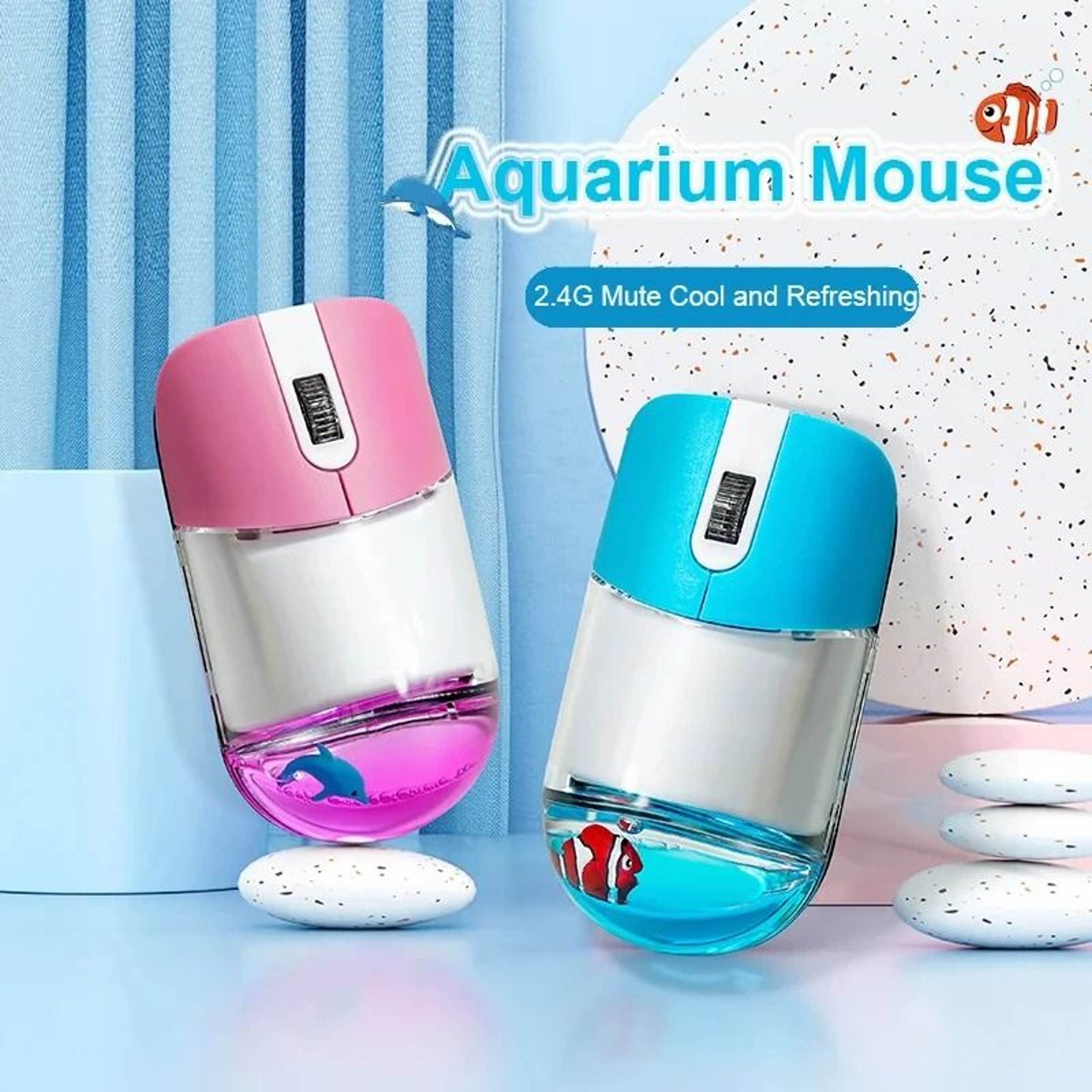 Creative Floating Aquarium DualMode Wireless Mouse 2
