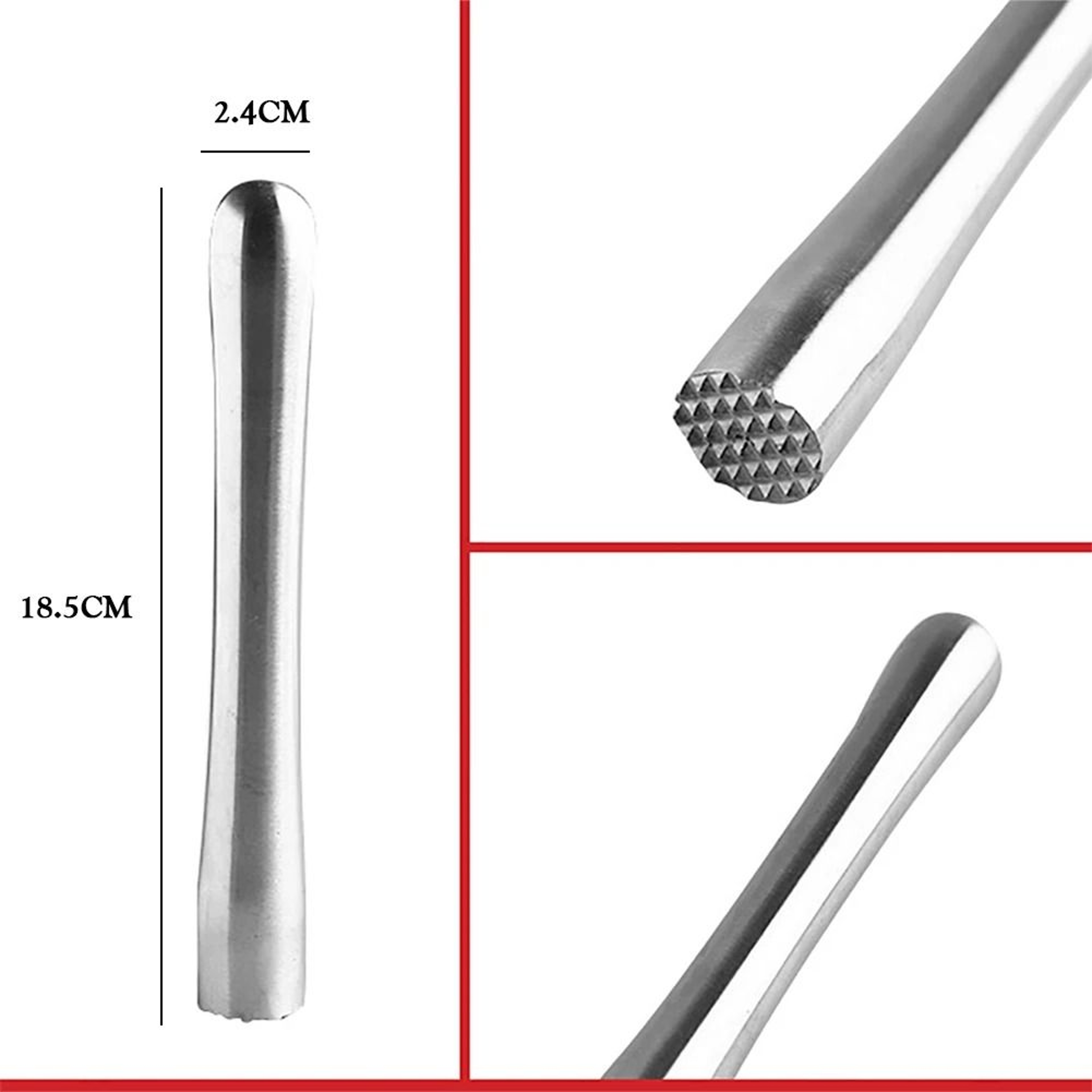 Stainless Steel Cocktail Muddler  Mixing Tool 6