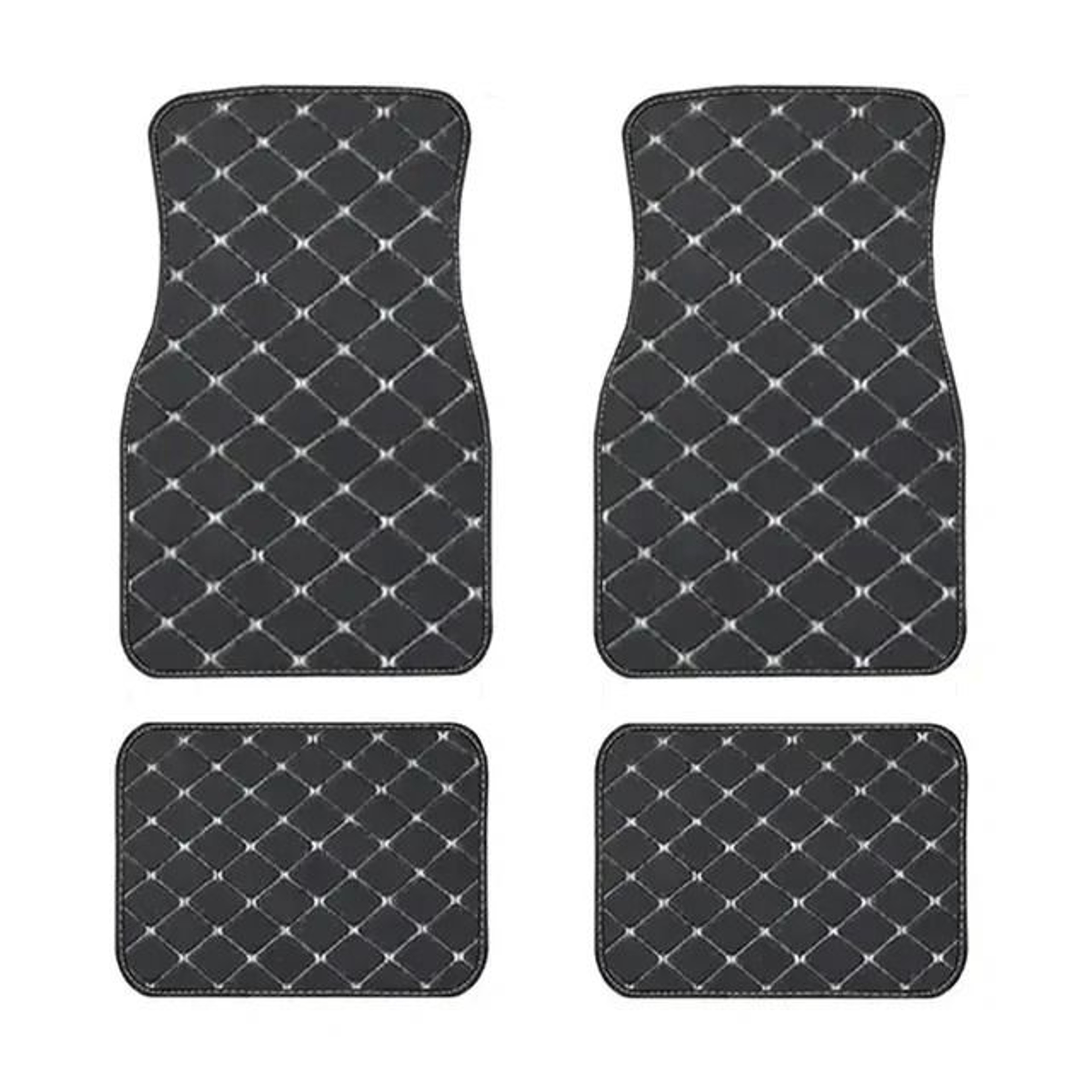 Luxury AllWeather Universal Car Floor Mats  4Piece Complete Interior Protection Set 6
