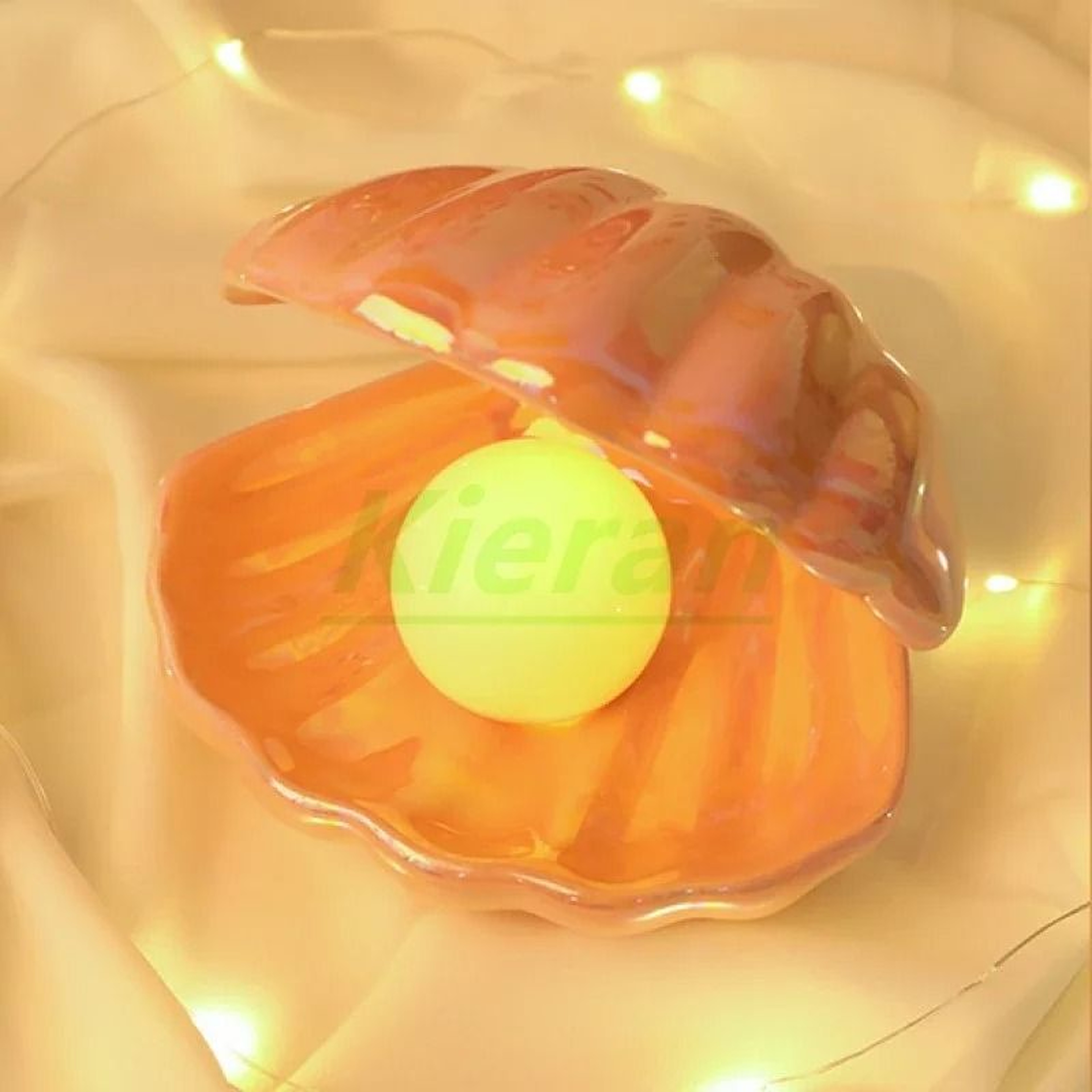 Gemini Said Nordic Ceramic Shell  Pearl LED Lamp  Modern Desktop Night Light 8