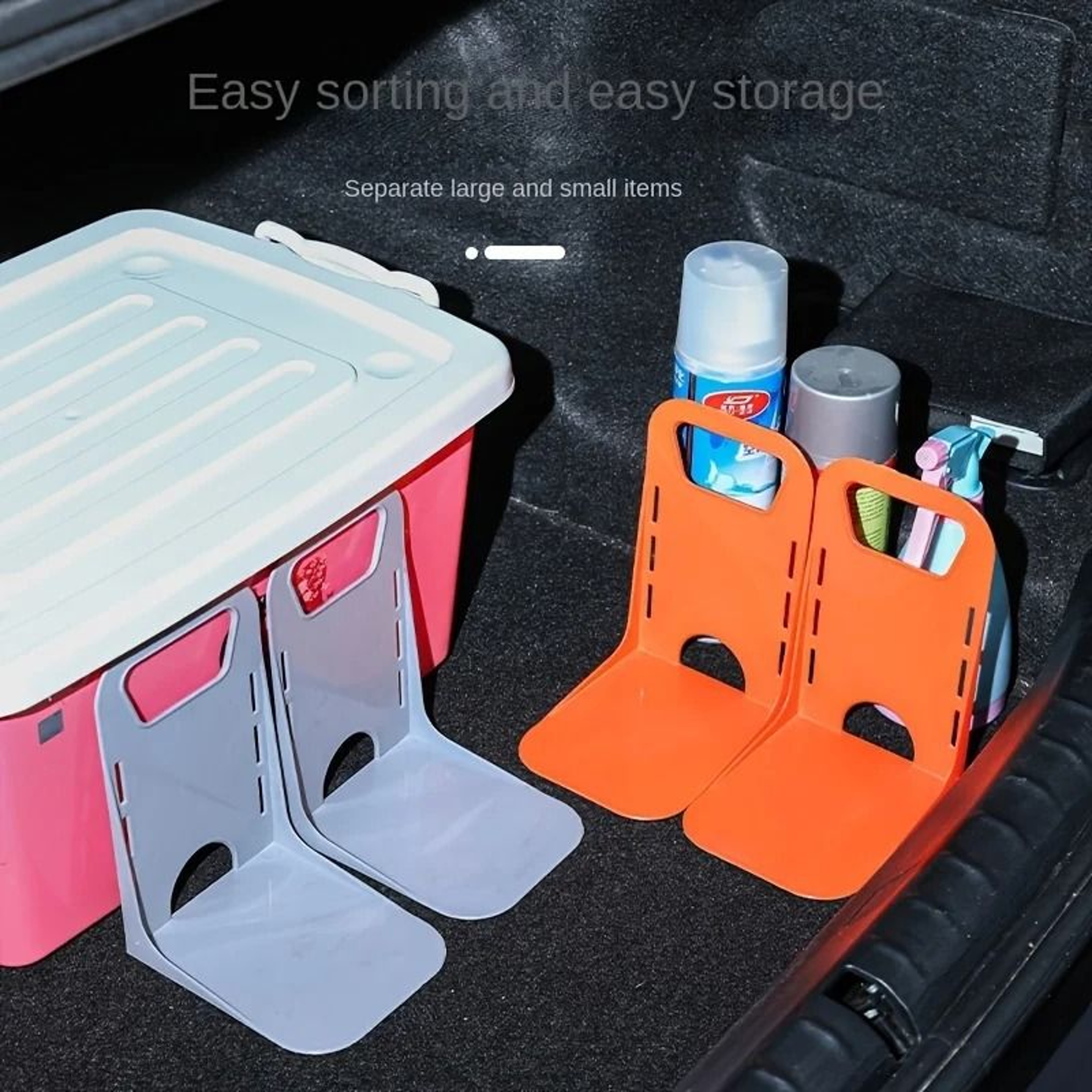 Universal Car Trunk Organizer Set  ShockAbsorbing AntiSlip Cargo Barrier 1