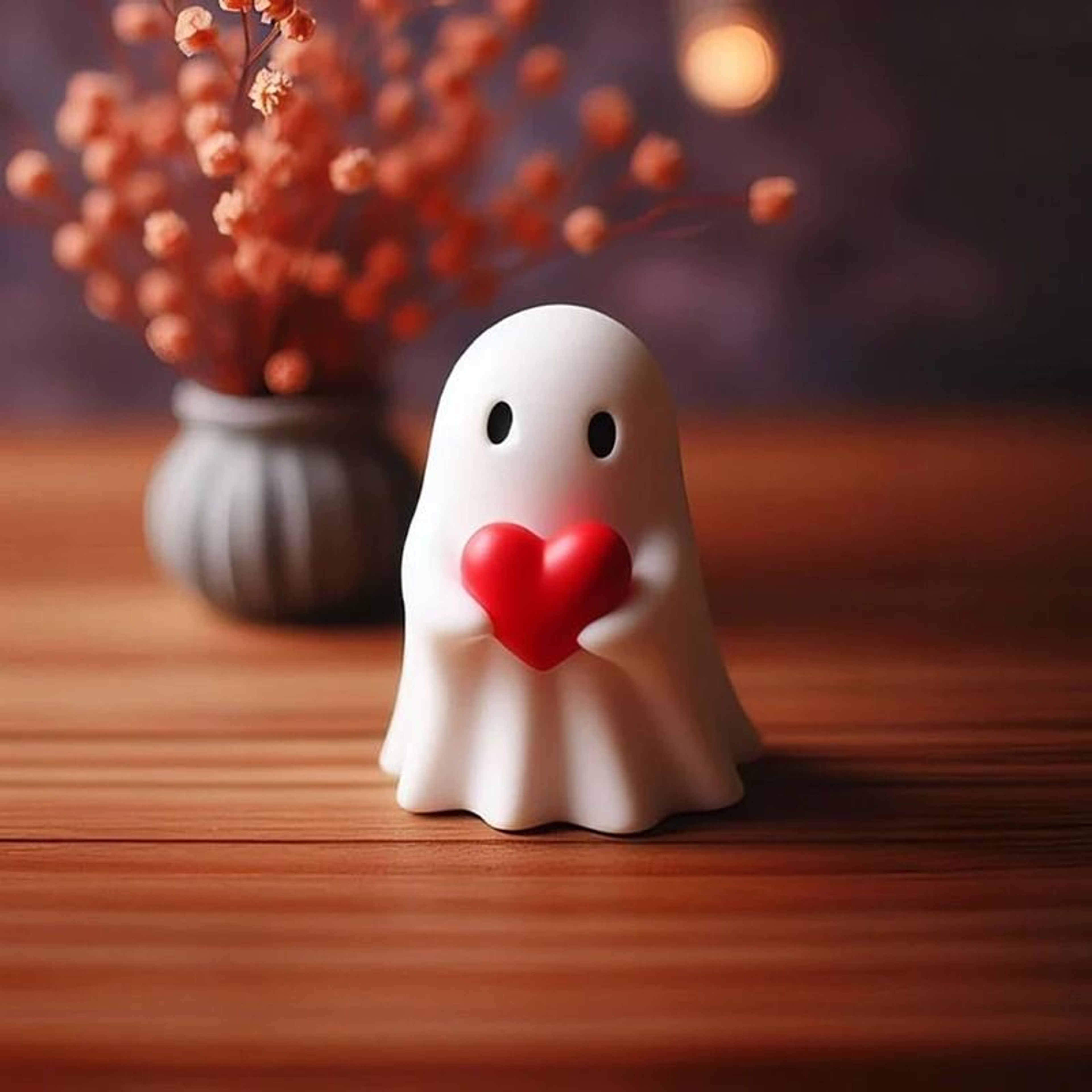 Rebel Spirit Ghost Figurine  Sassy Halloween Tabletop Decor 1