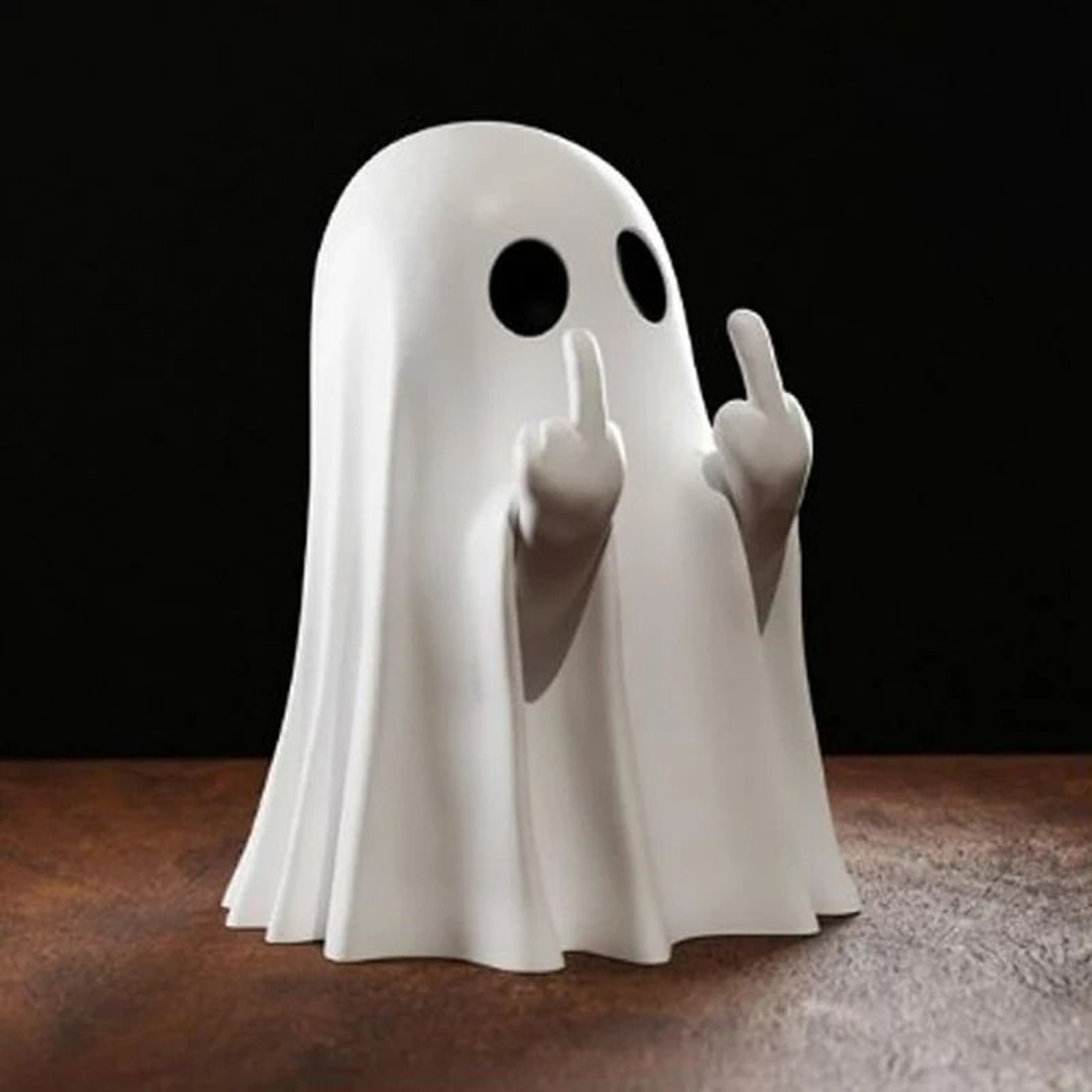 Rebel Spirit Ghost Figurine  Sassy Halloween Tabletop Decor 4