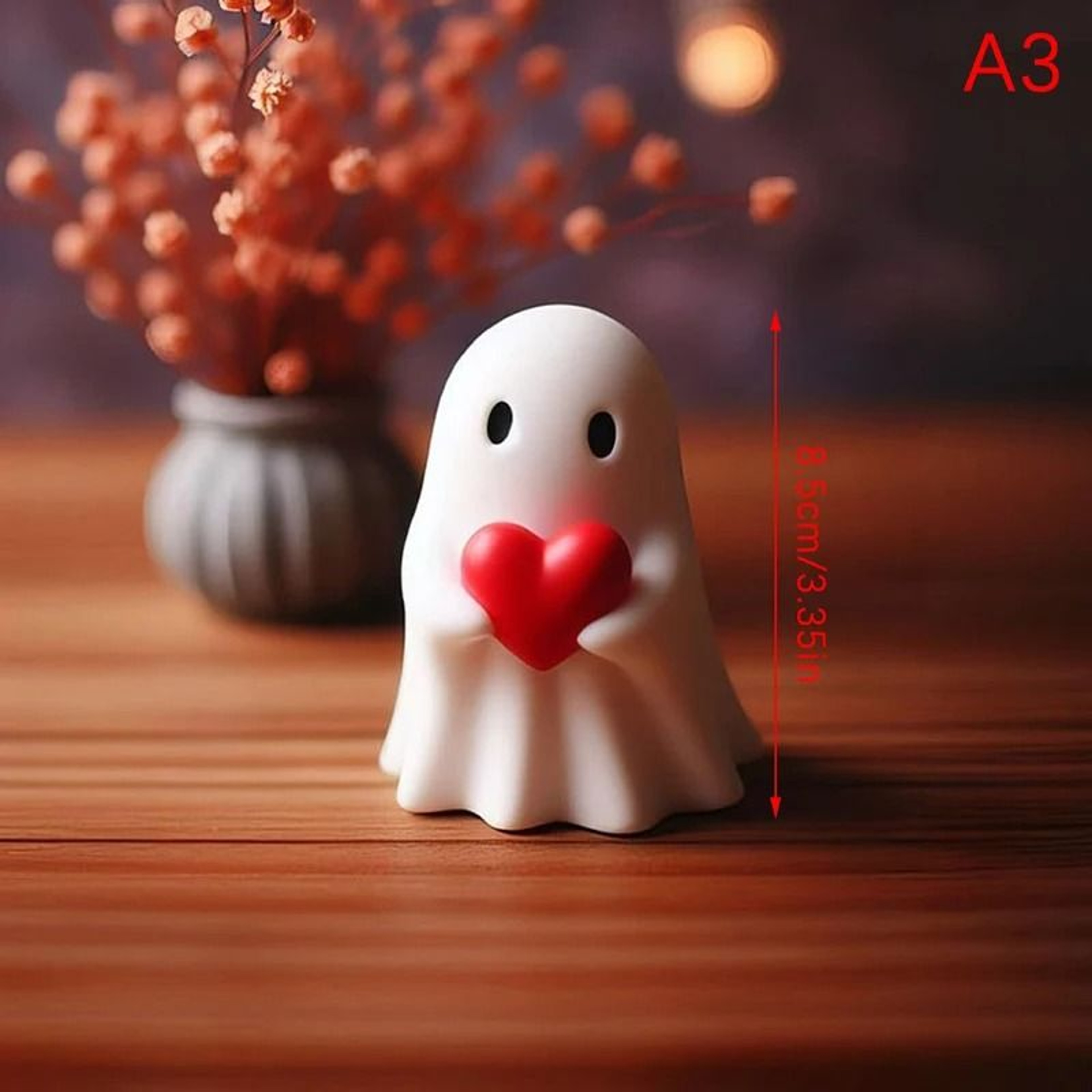 Rebel Spirit Ghost Figurine  Sassy Halloween Tabletop Decor 6