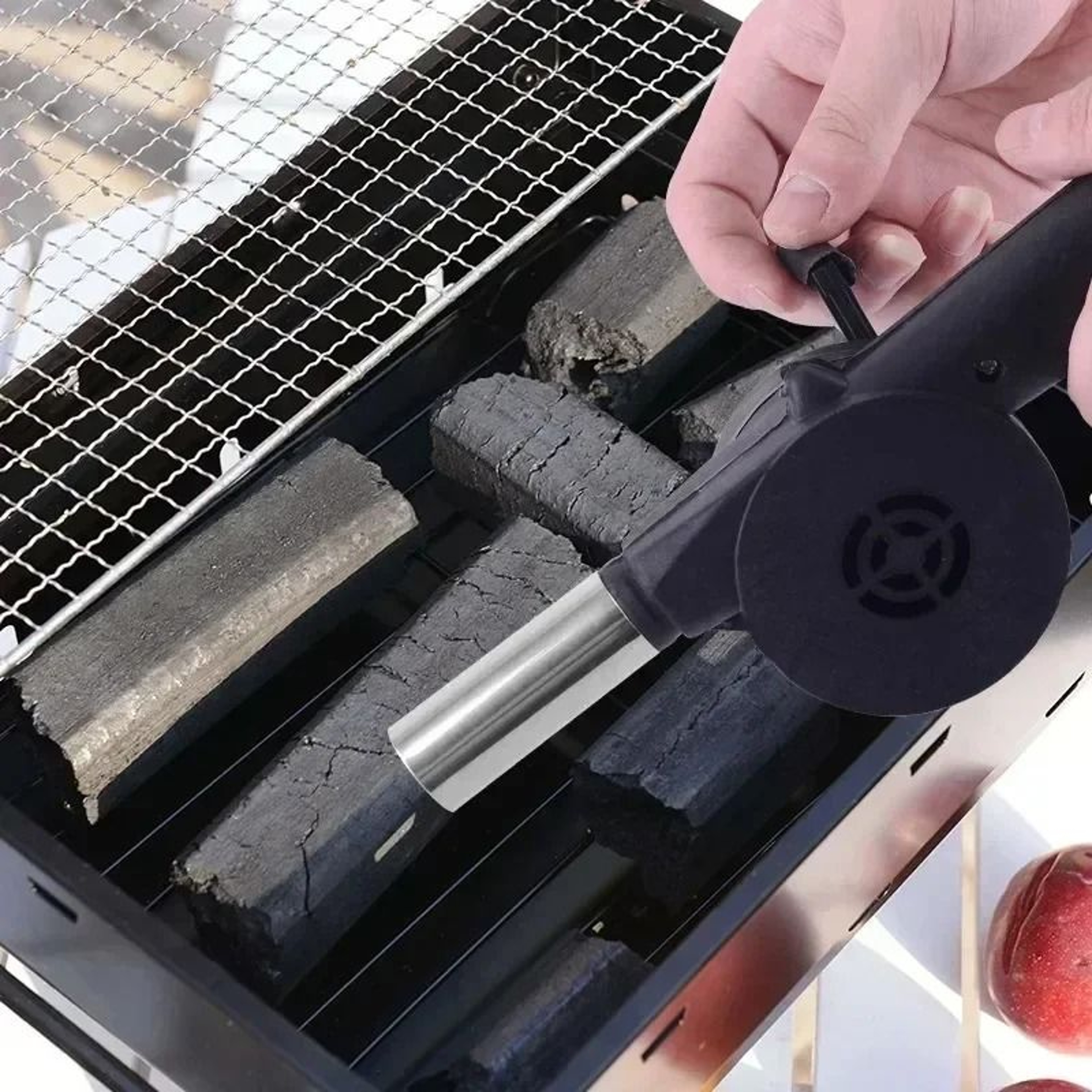 Manual HandCrank BBQ Air Blower  Portable Fast Fire Starter For Grills  Stoves 2