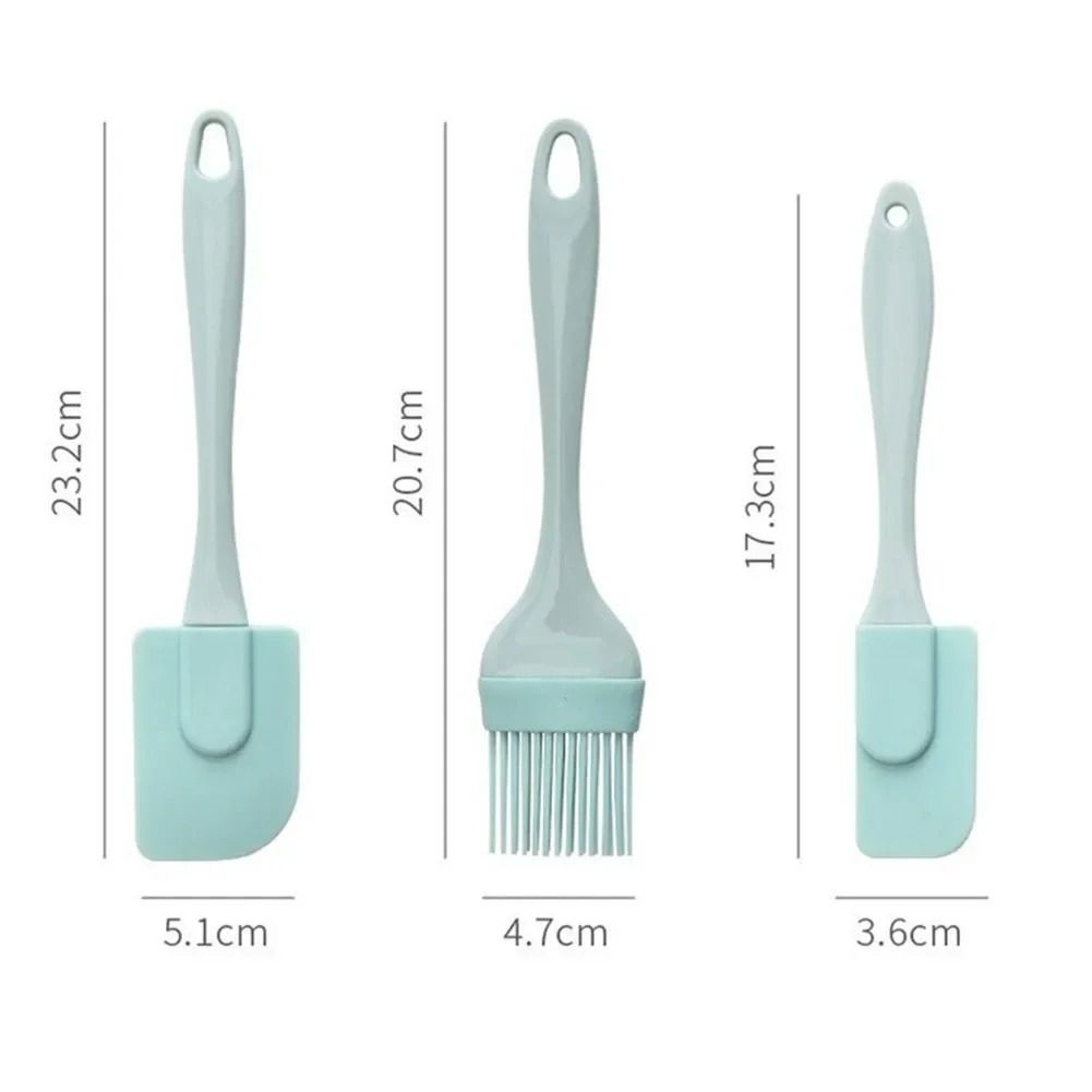3Piece Professional Silicone Baking Set  NonStick Cream Scraper  Oil Brush 2