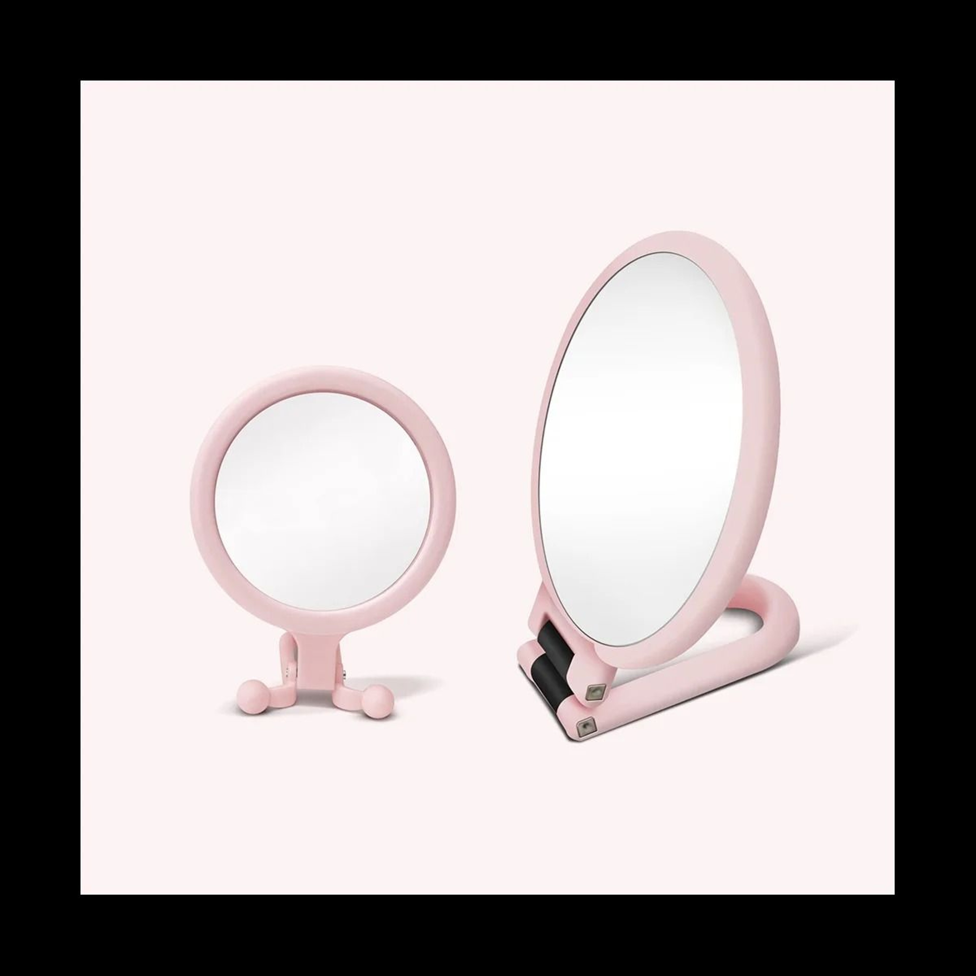 10X Handheld Precision Magnifier  DoubleSided Folding Makeup Mirror With Adjustable Handle 2
