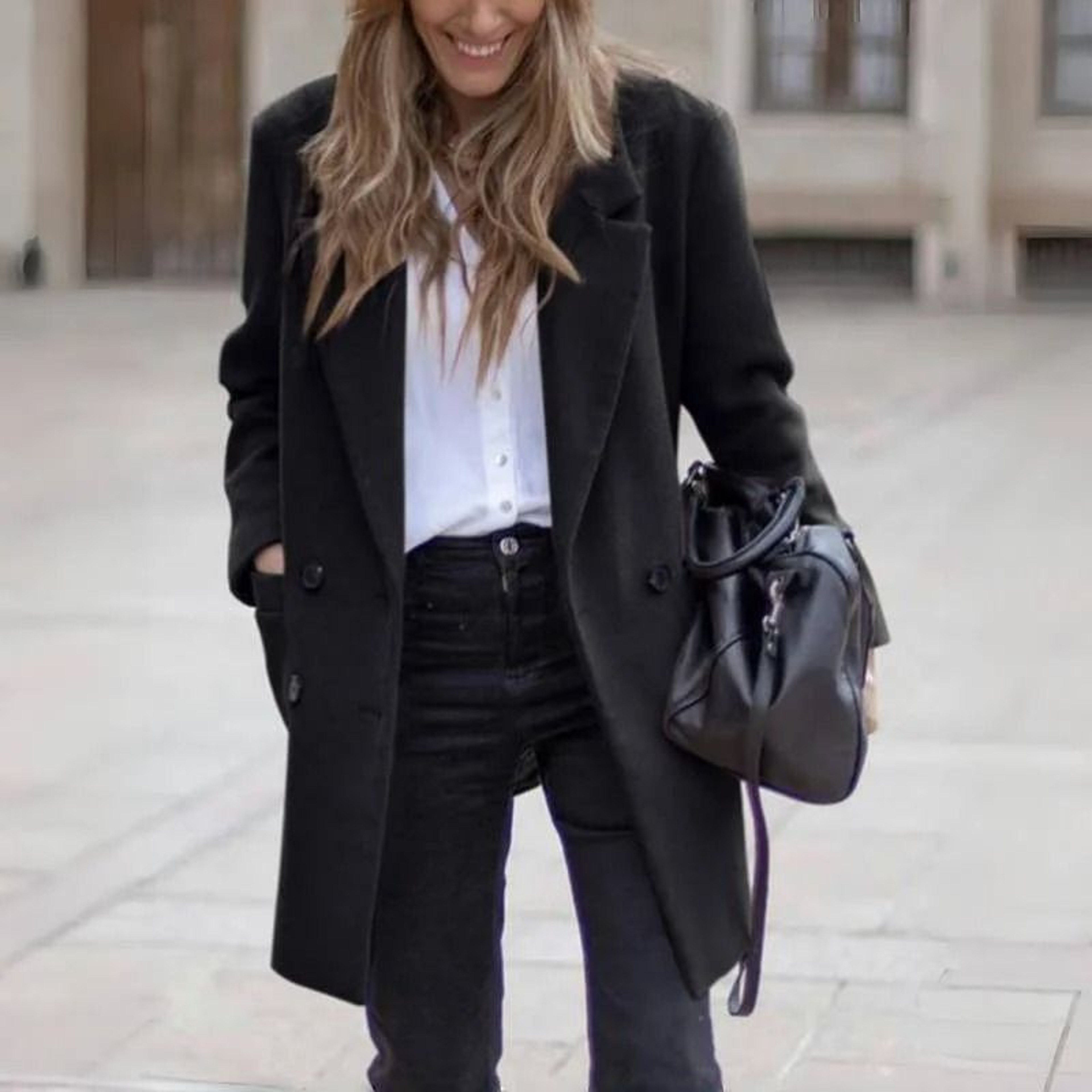 DoubleBreasted Winter Wool Blend Coat 4