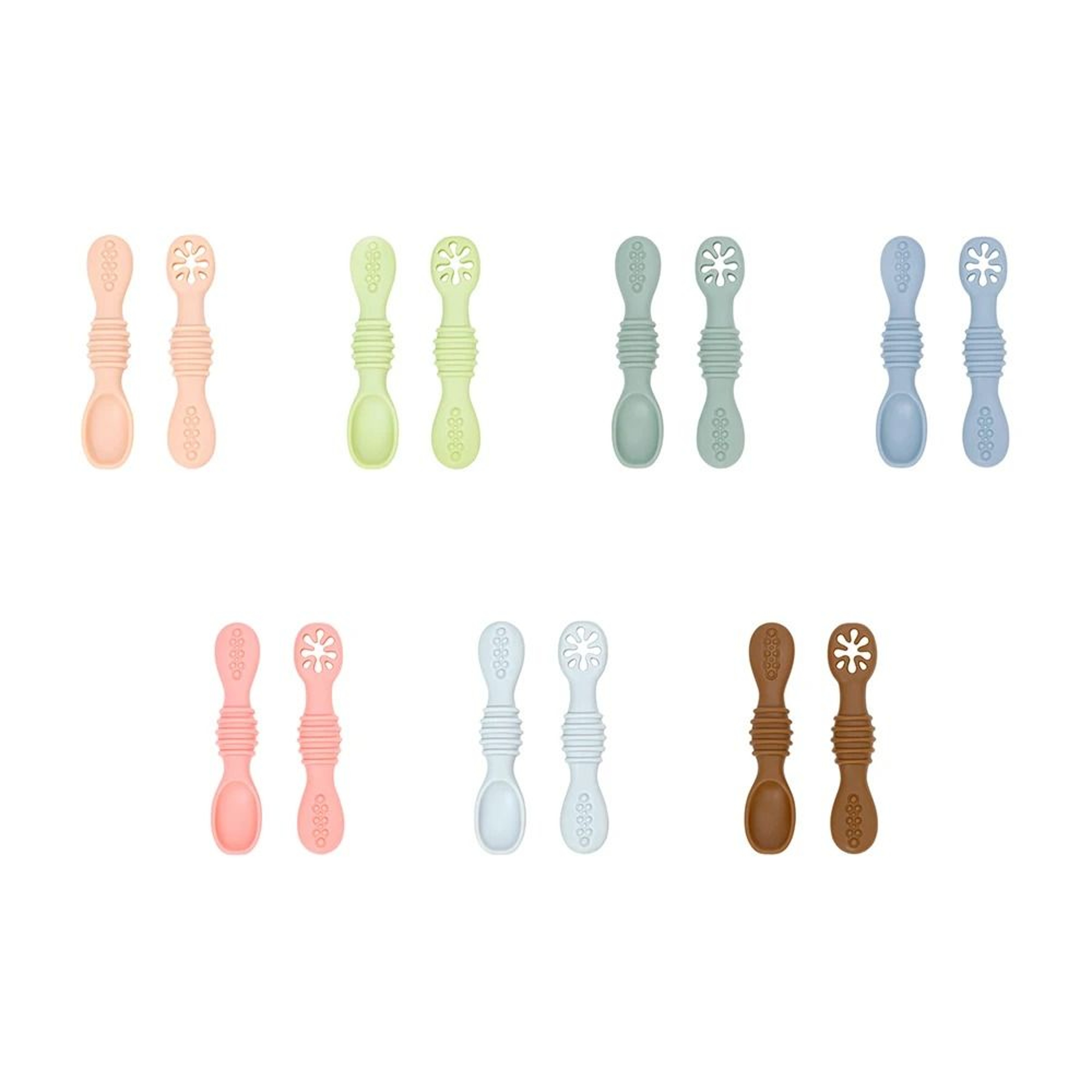 SoftTouch Silicone Baby Spoon  Fork Set 5
